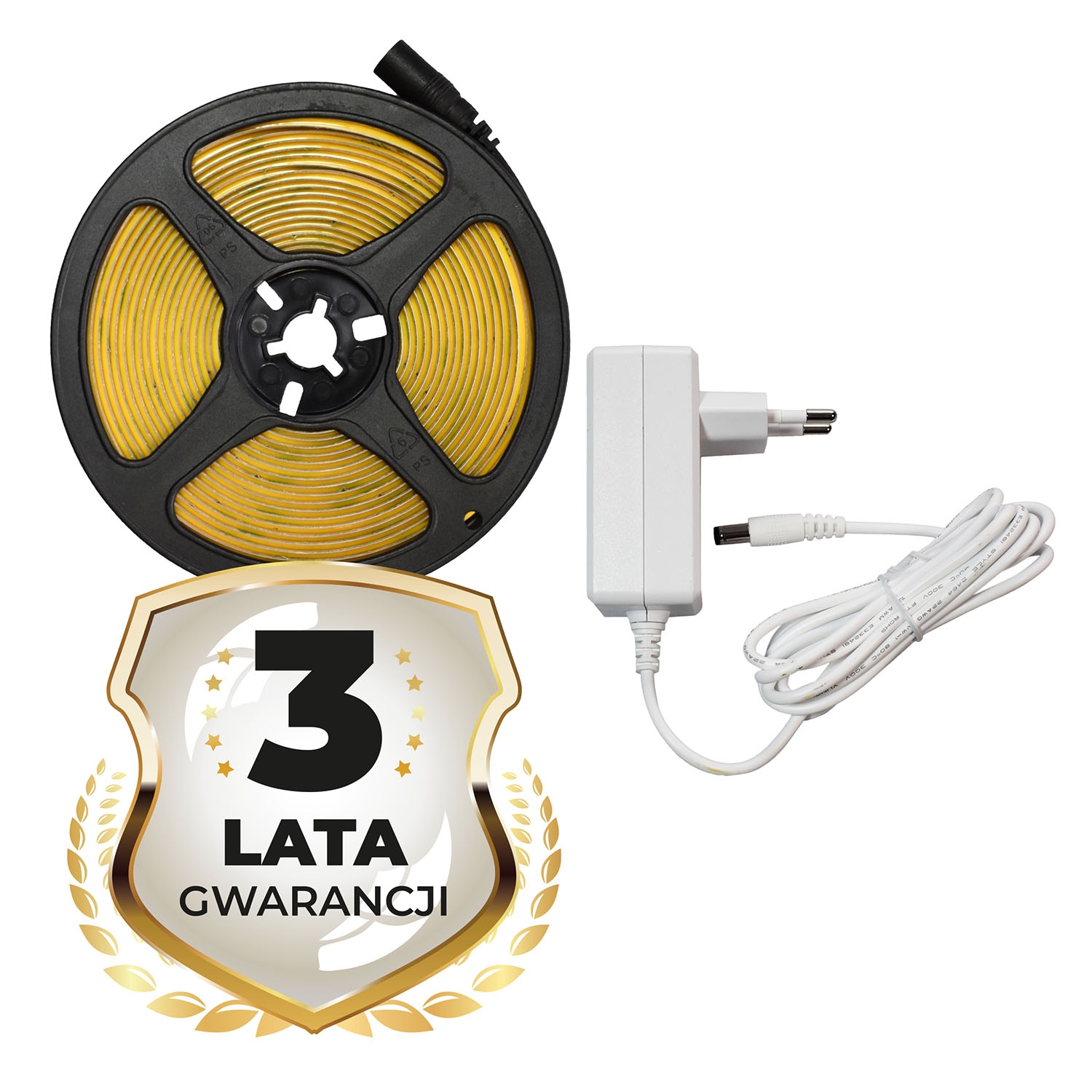 Taśma LED COB 320/m RGB IP20 Eko-Light, 3 m, z zasilaczem
