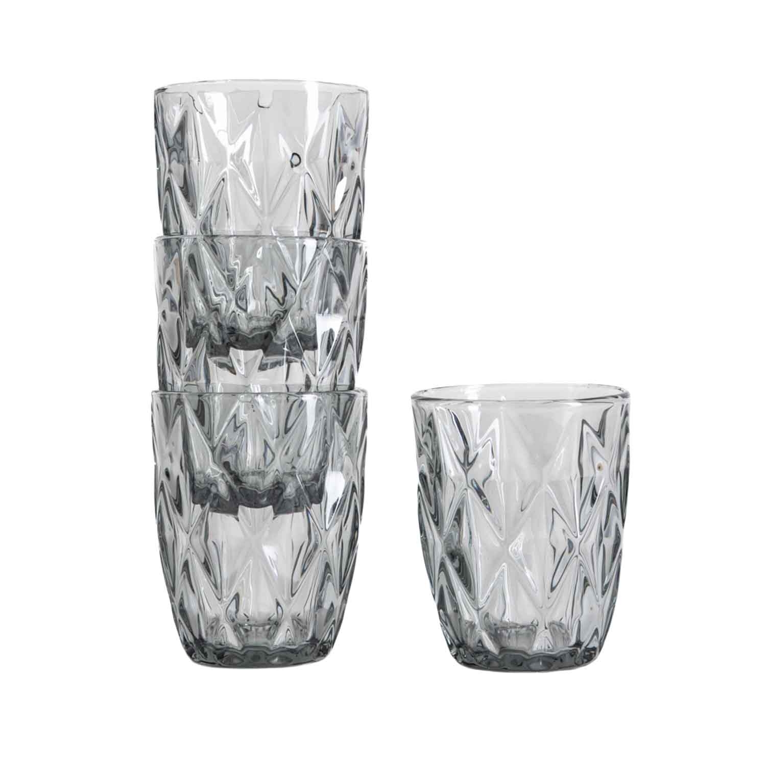 Szklanki Homla Luno, 4 sztuki, 280 ml, grafitowe