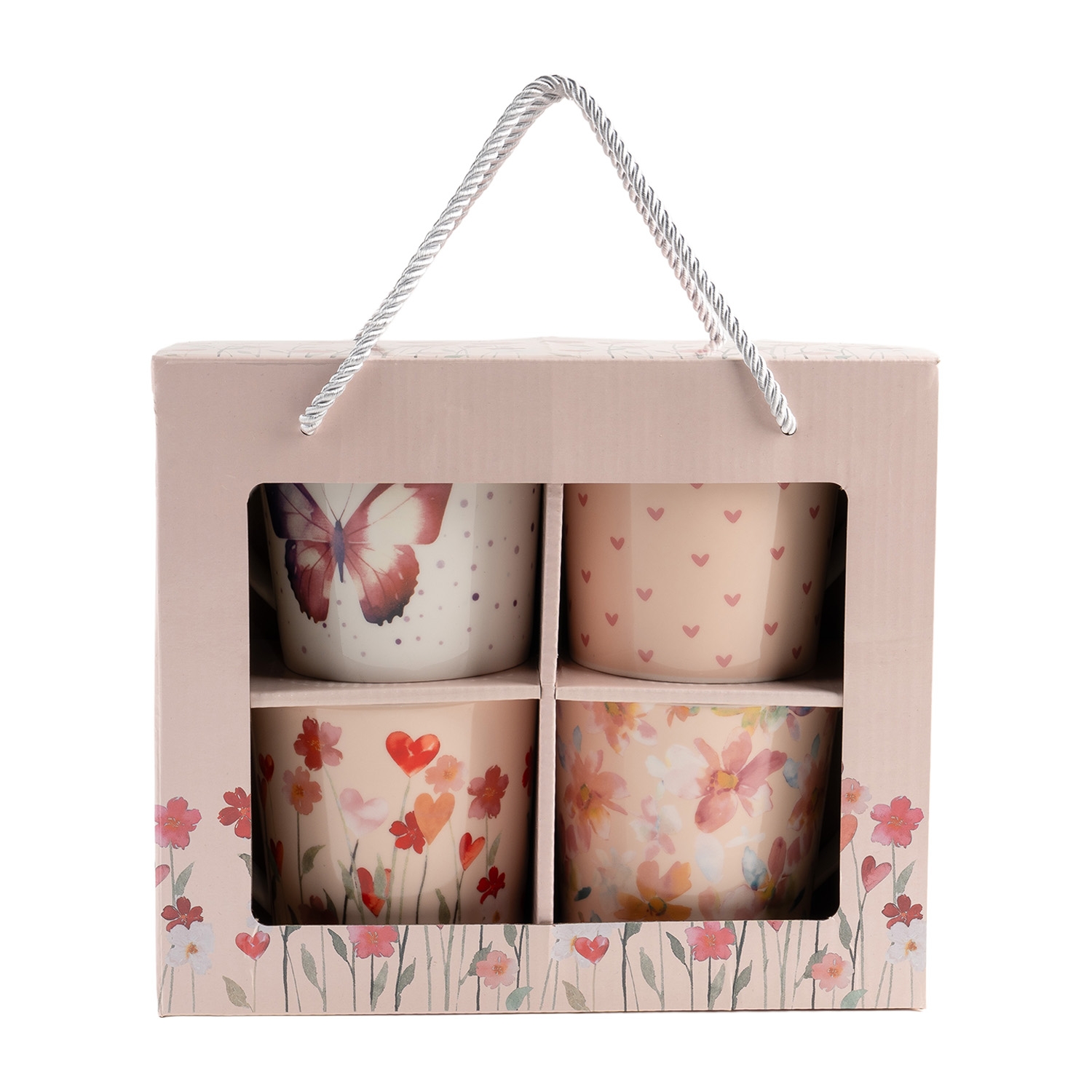 Zestaw kubków porcelanowych Allivio, 500 ml, 4 sztuki