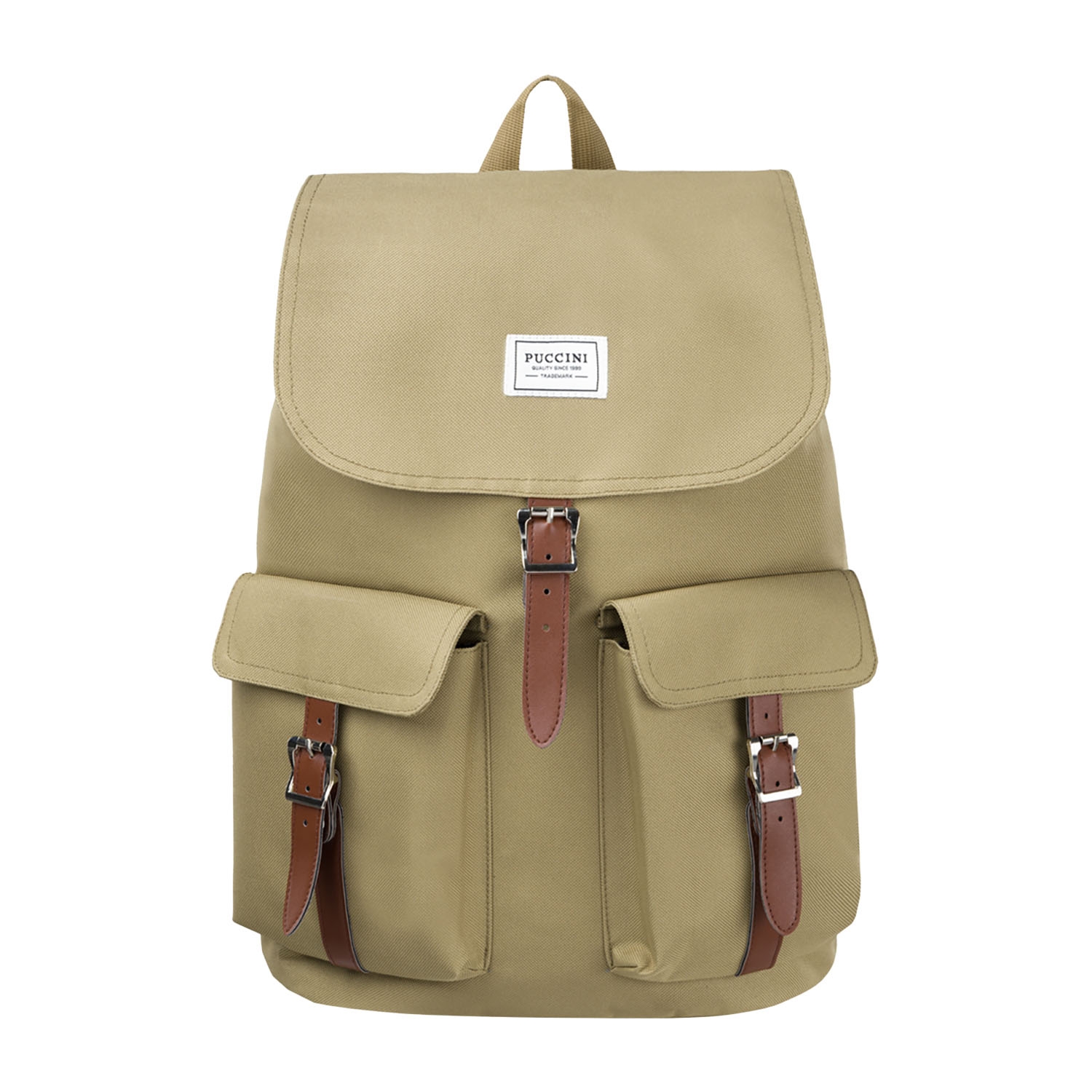 Plecak miejski materiałowy Puccini Legacy, 20 l, beżowy