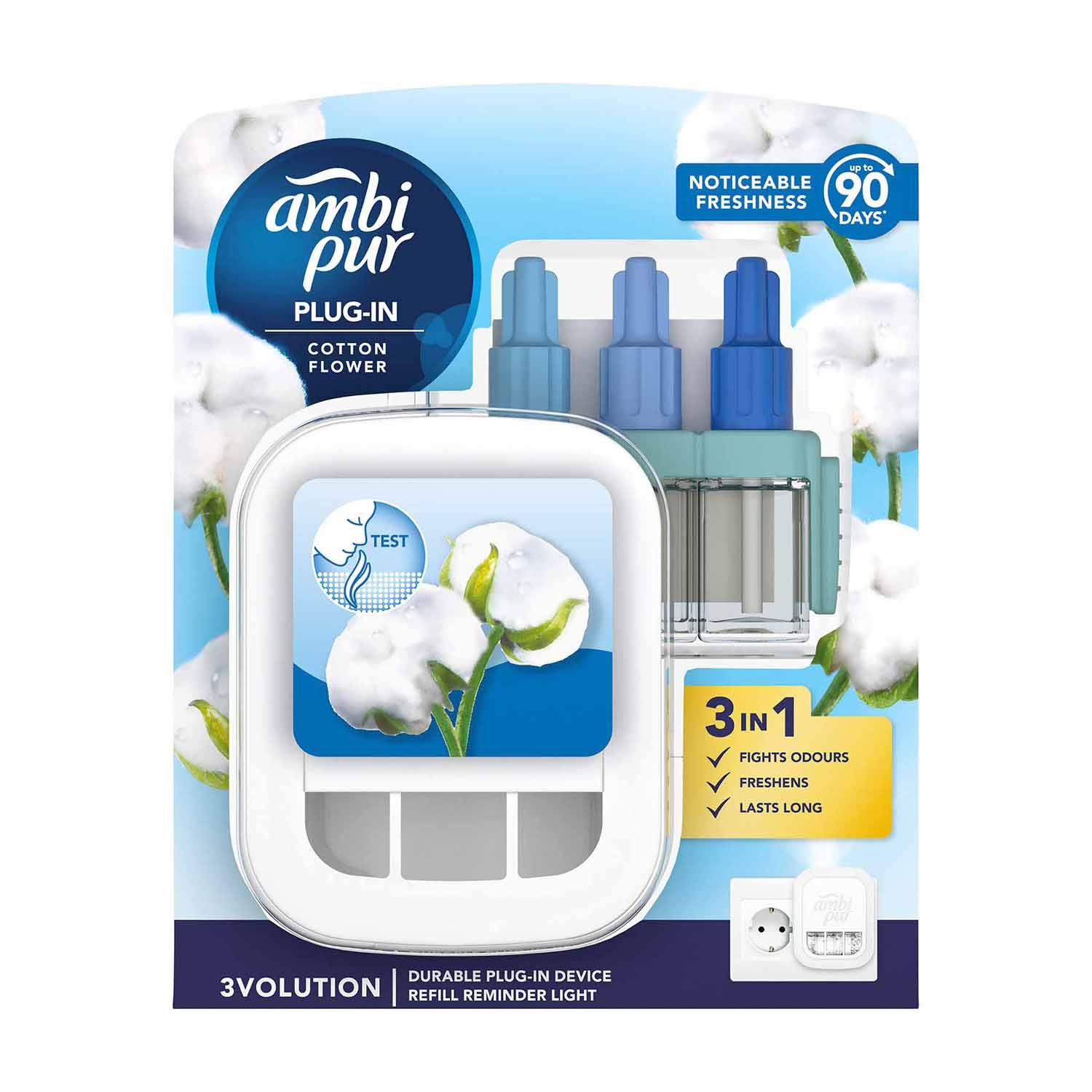 Odświeżacz powietrza Ambi Pur 3Volution Cotton Fresh, 20 ml, zestaw startowy