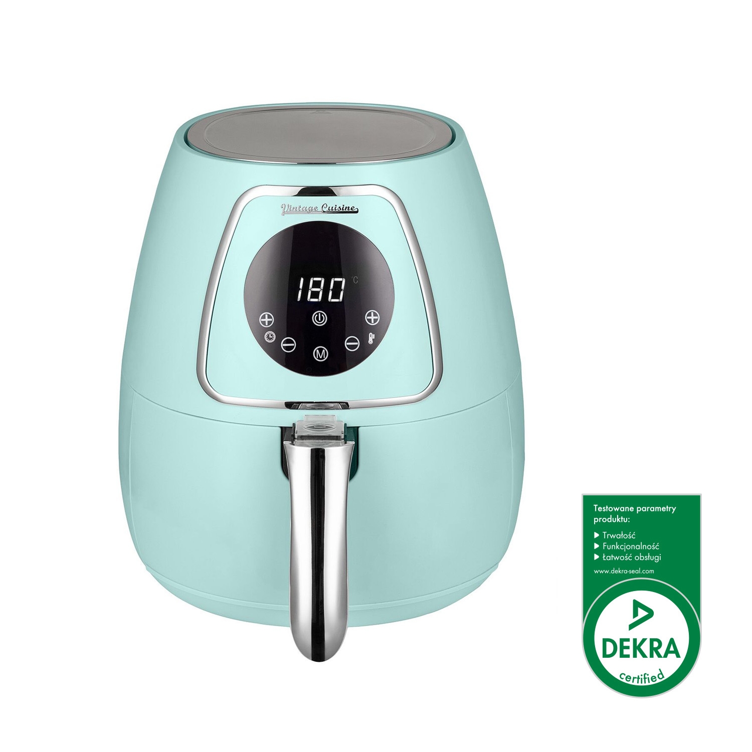 Air Fryer Frytkownica beztłuszczowa Vintage Cuisine, 1300 W, 2,8 l, miętowa