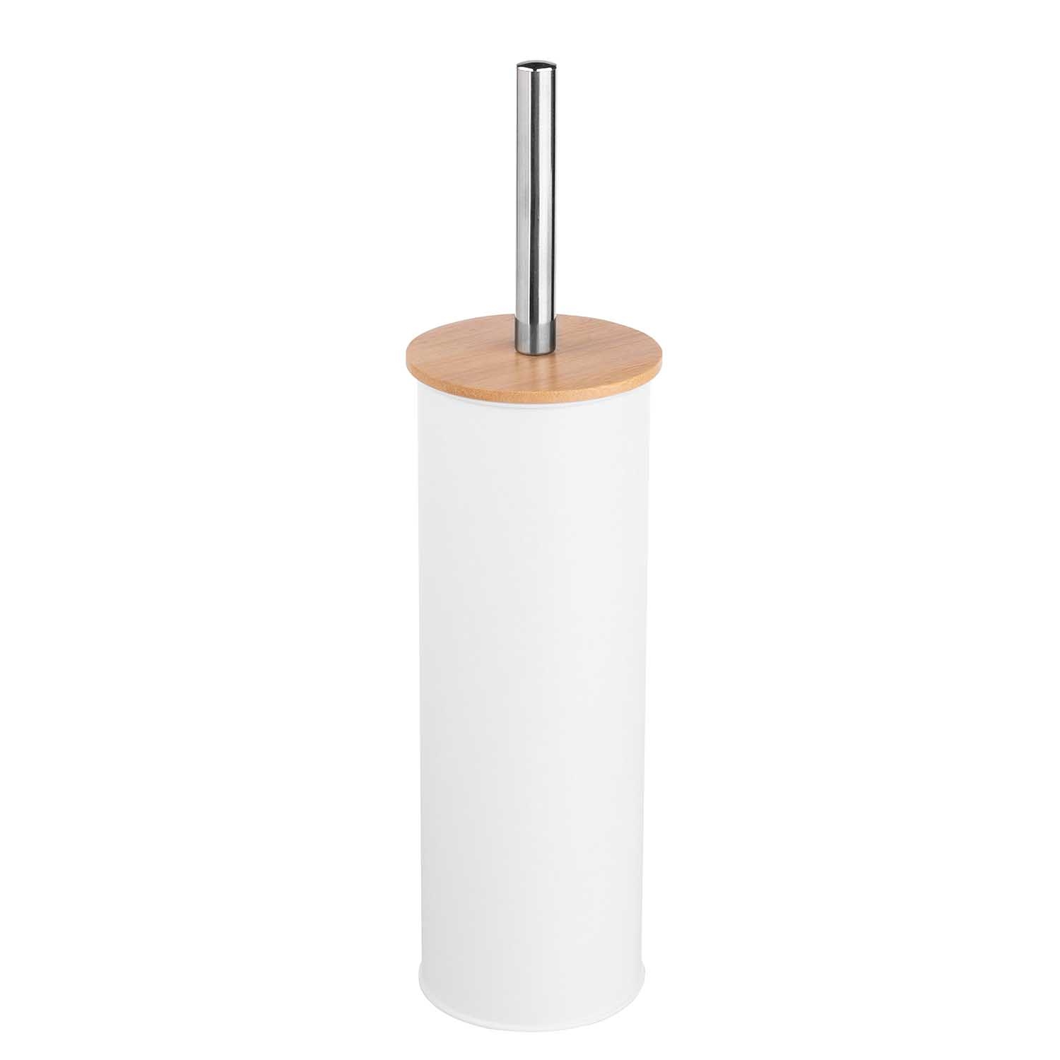 Szczotka toaletowa do WC Altom Design, w metalowej osłonie, biała