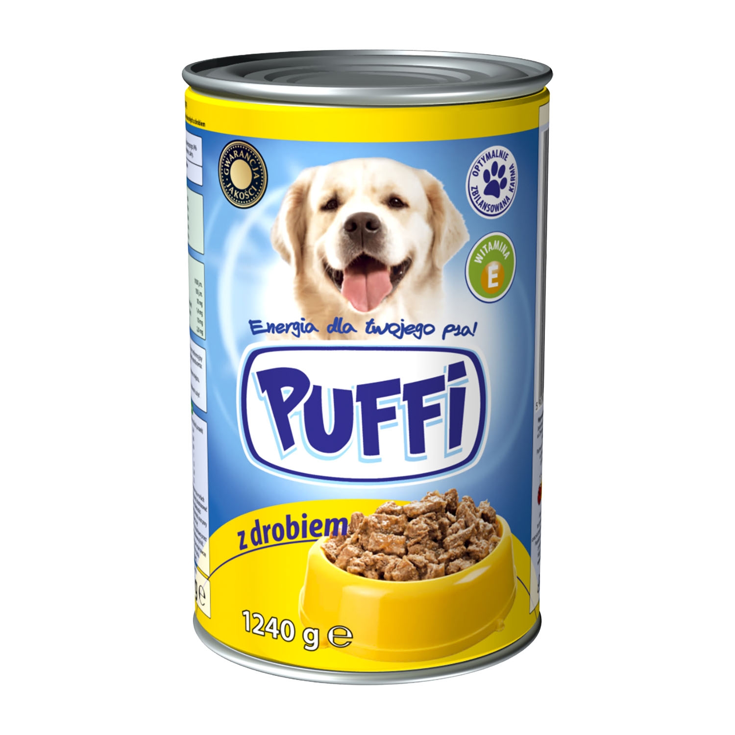 Mokra karma dla psów Puffi, puszki, drób, 6 x 1240 g