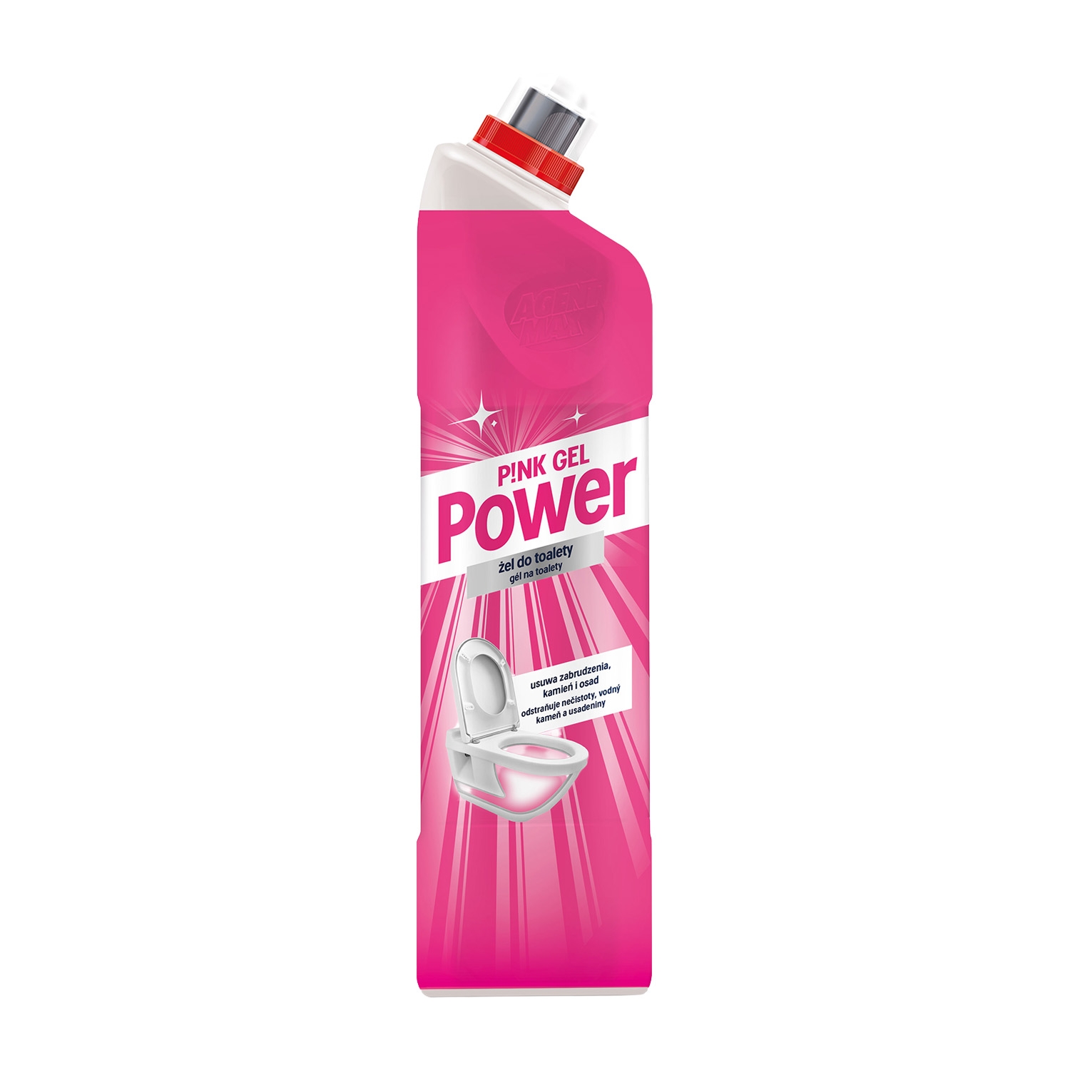 Żel do WC Agent Max Pink Power, 730 ml