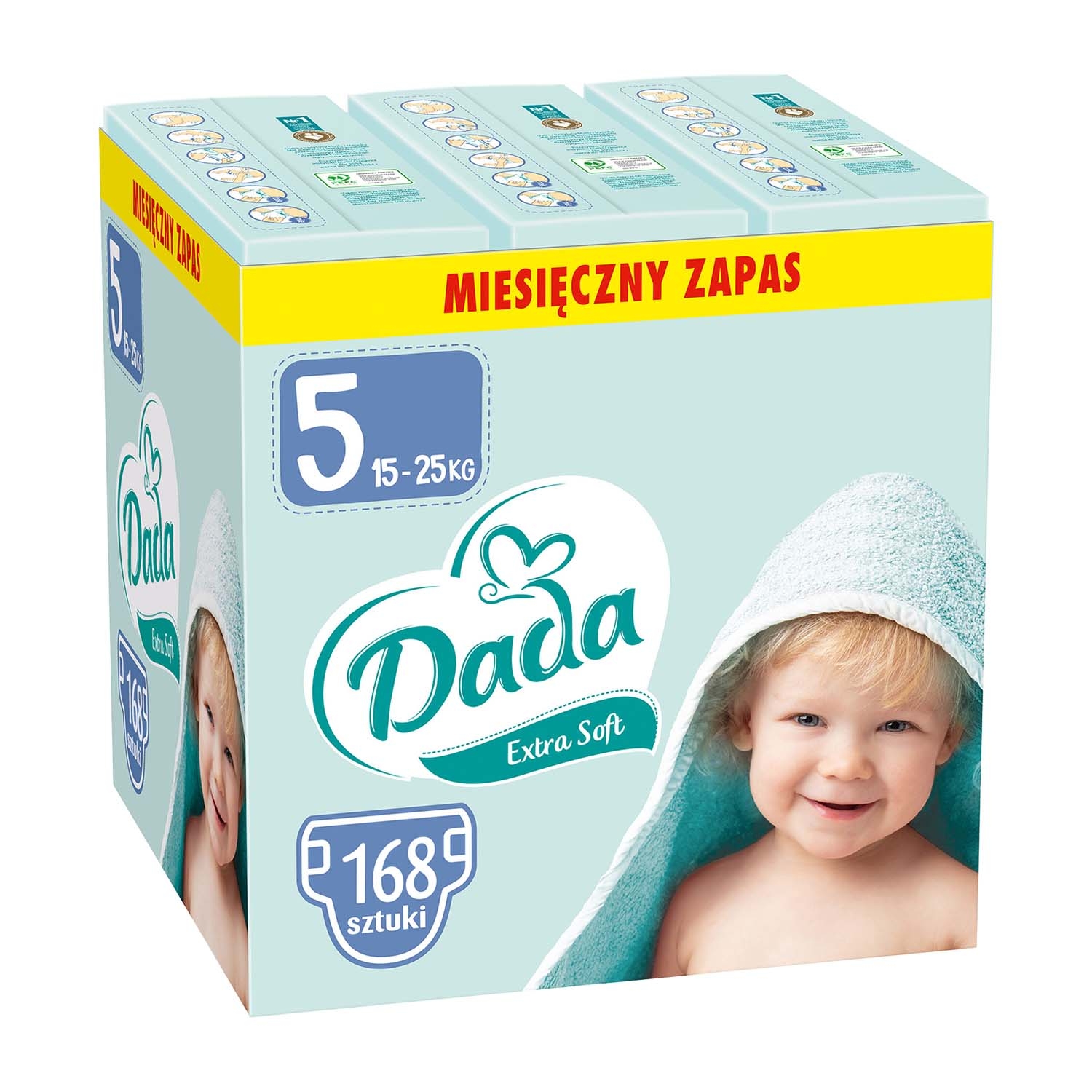 Pieluszki Extra Soft 5 Junior, 15-25 kg, 168 szt., z dodatkiem ekstraktu z aloesu