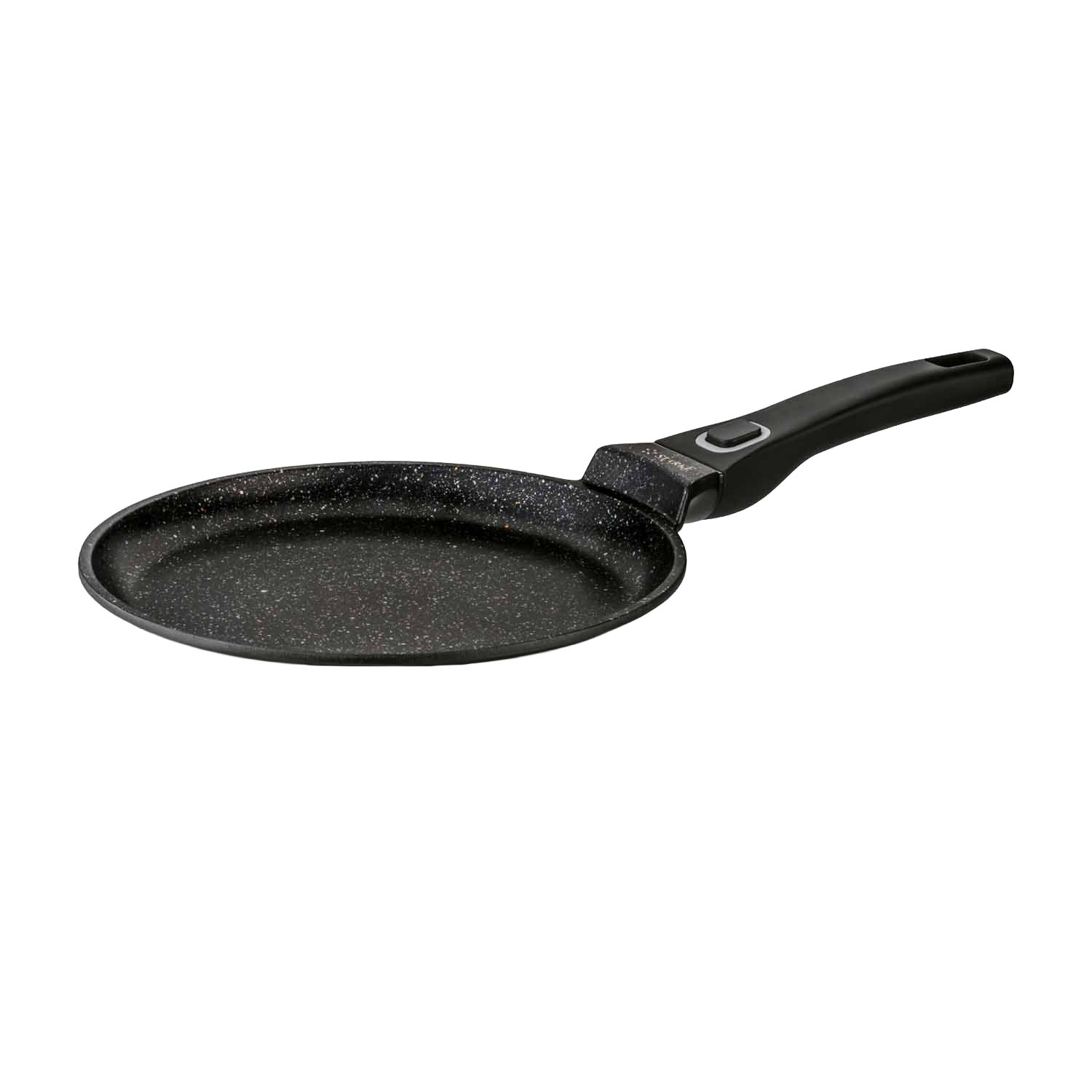 Patelnia do naleśników 24 cm Stare Pro Svart Marble, z odpinaną rączką, czarna