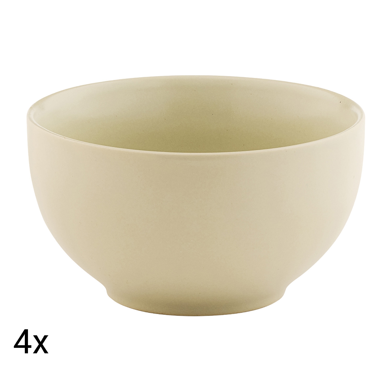 Zestaw salaterek ceramicznych Domotti Pastelli, 660 ml, 14 cm, 4 sztuki, taupe