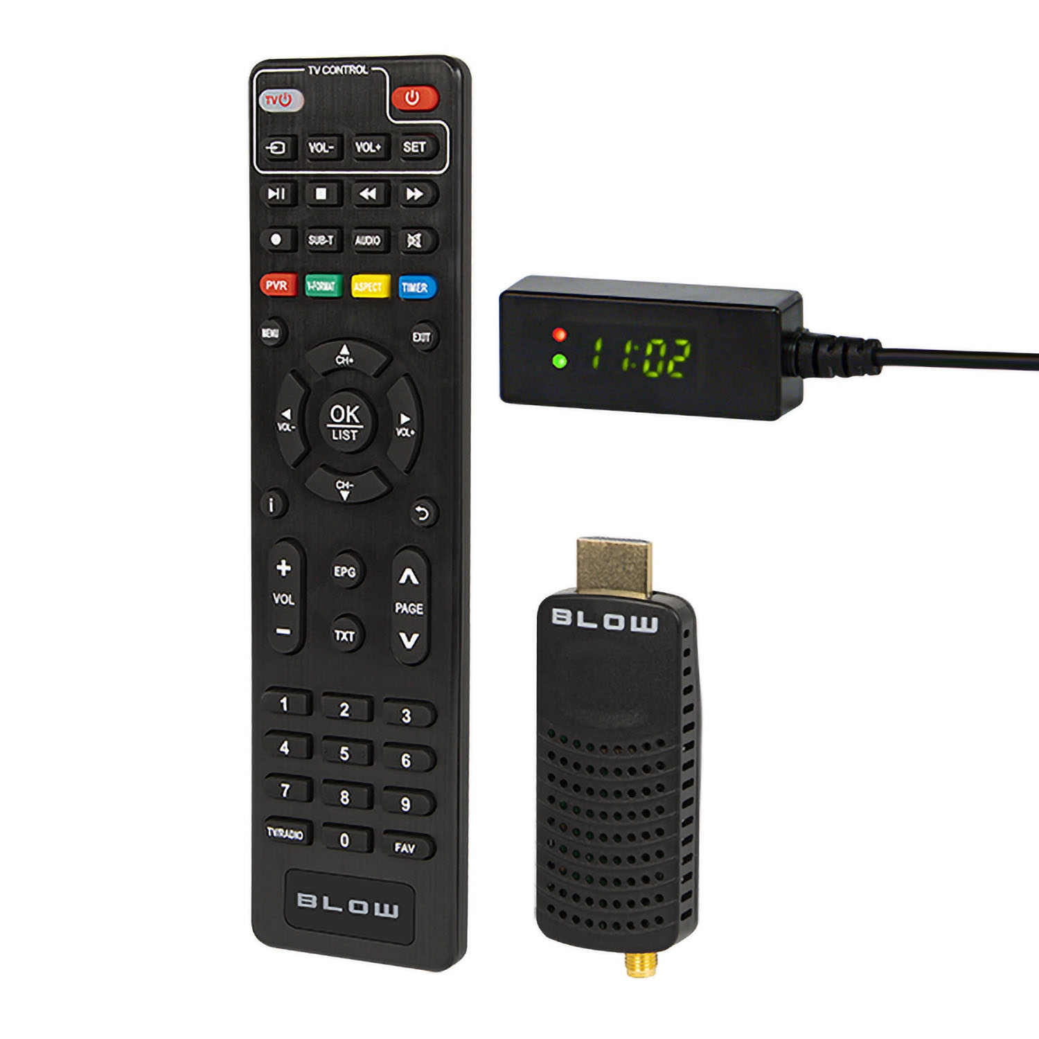 Tuner DVB-T2 BLOW 7000FHD mini, z pilotem
