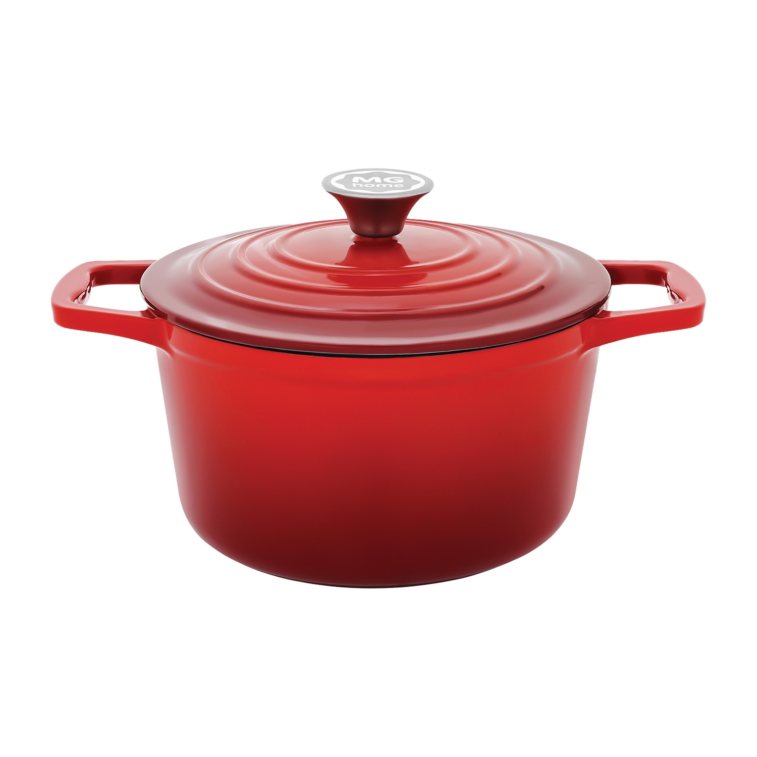 Garnek żeliwny MG Home Infinito, 4 l, czerwony