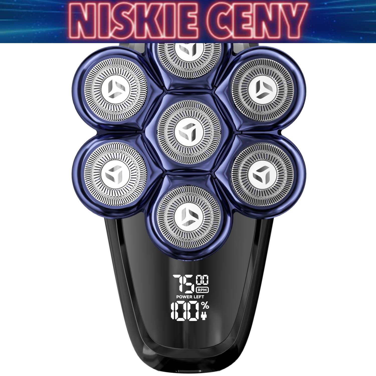 Elektryczna golarka do głowy Enchen Alien Pro 2, z 7 głowicami