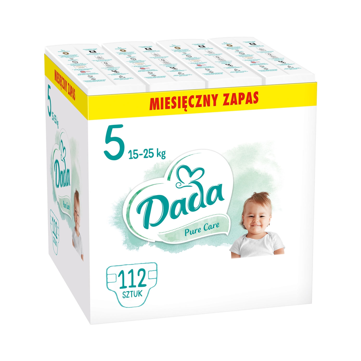 Pieluszki Pure Care 5 Junior, 15-25 kg, 112 szt., identyfikator wilgotności