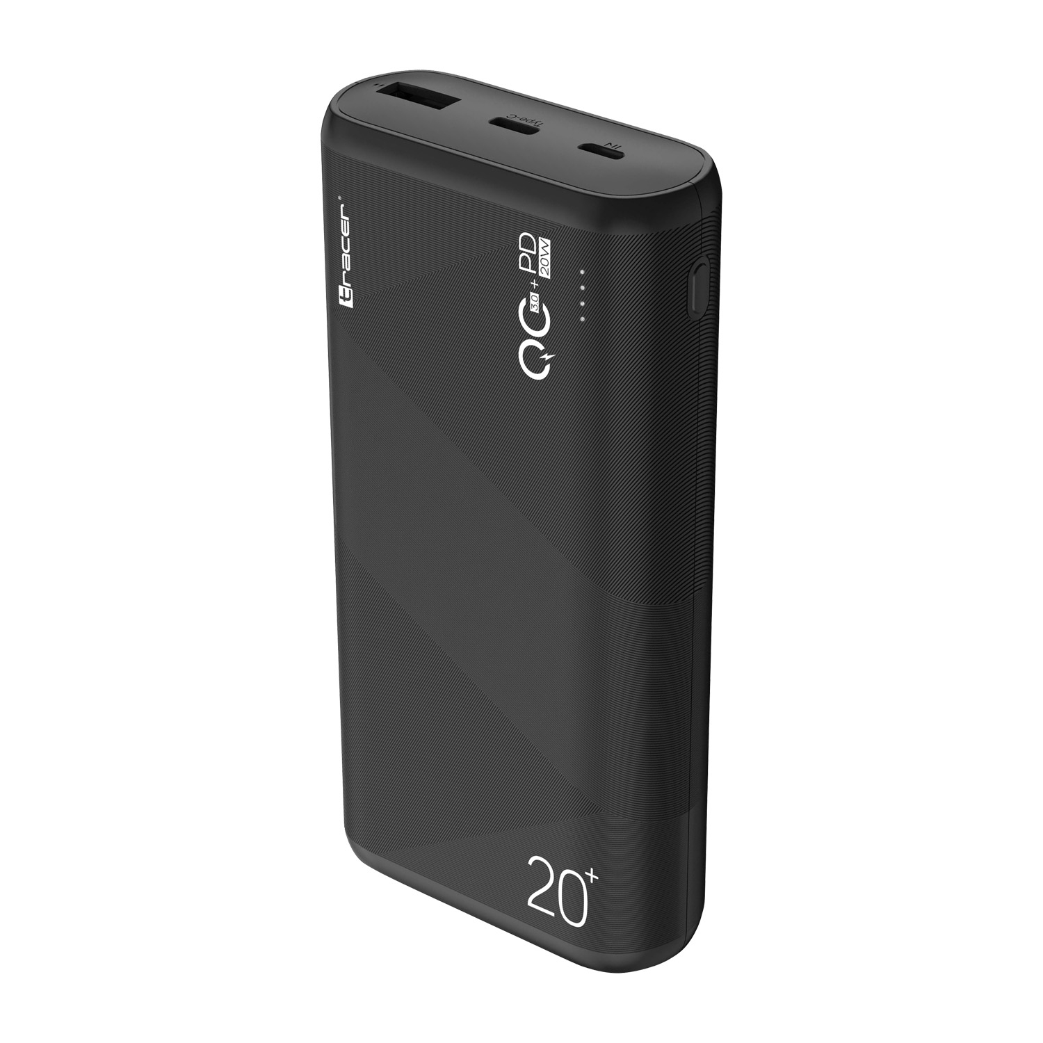 Powerbank Tracer Amos, 20000 mAh, 20 W, czarny