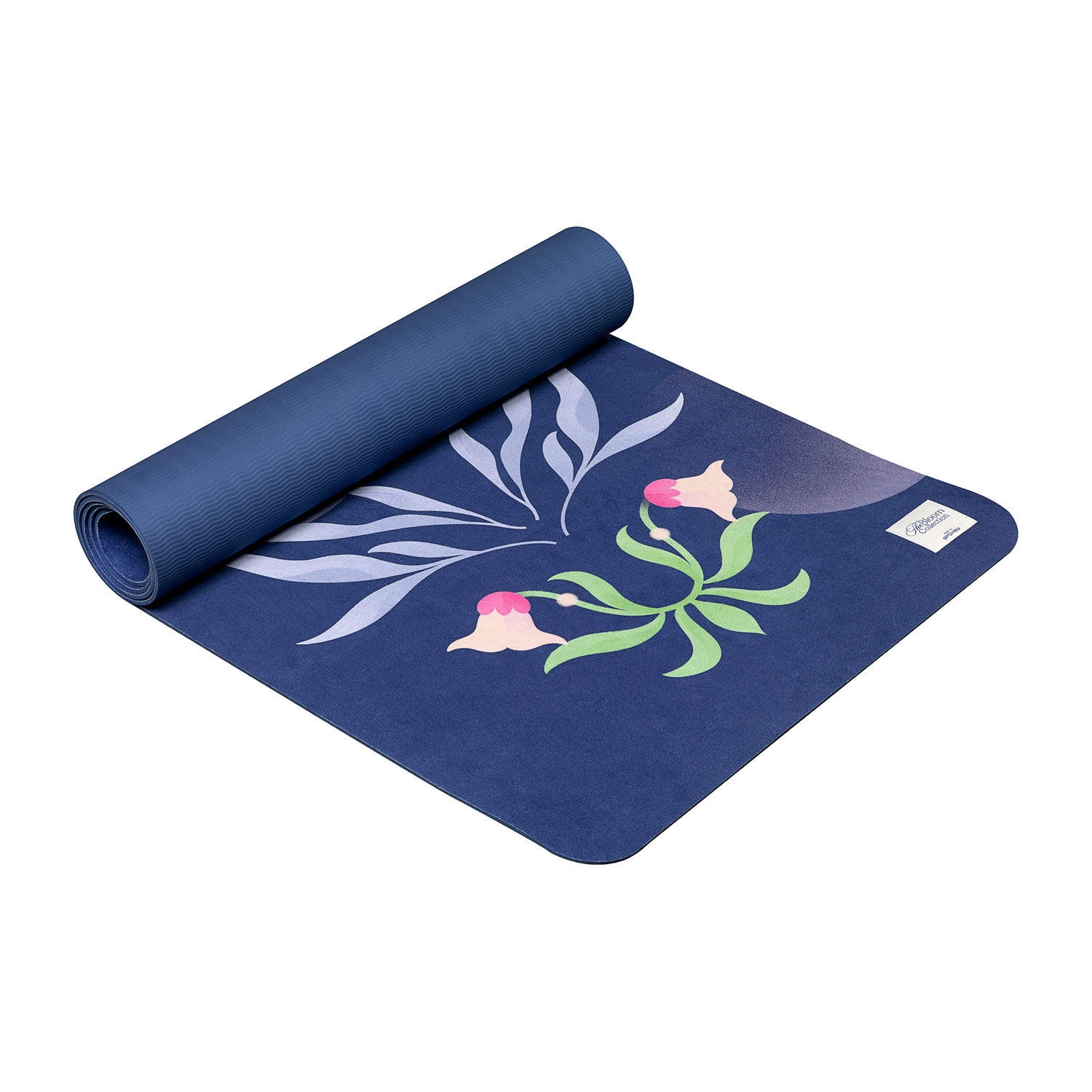 Mata do ćwiczeń Spokey The Bloom Mat, do jogi i pilatesu, 0,4 cm, niebieska