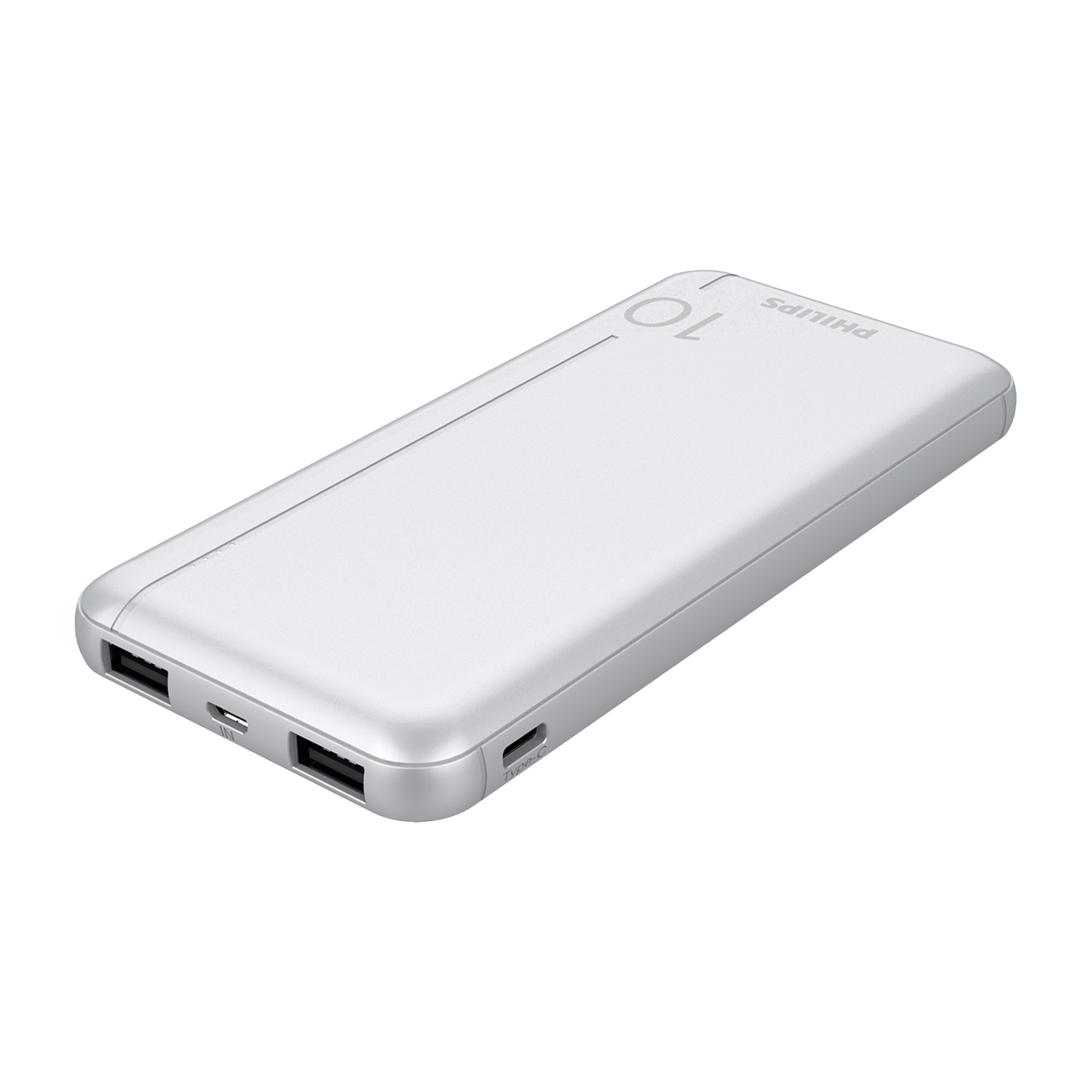 Powerbank Philips DLP1810NV/62, 10000 mAh, 10 W, srebrny