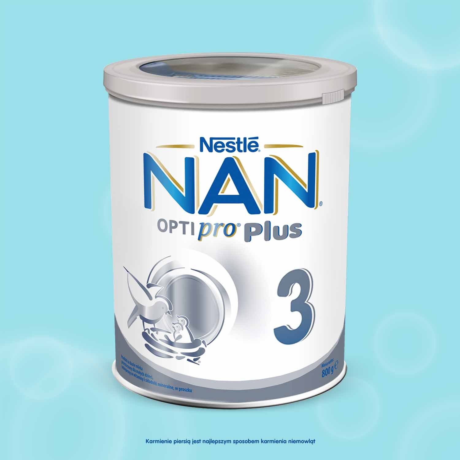 Produkt na bazie mleka NAN Optipro Plus 3 HMO, po 1. r.ż., 800 g
