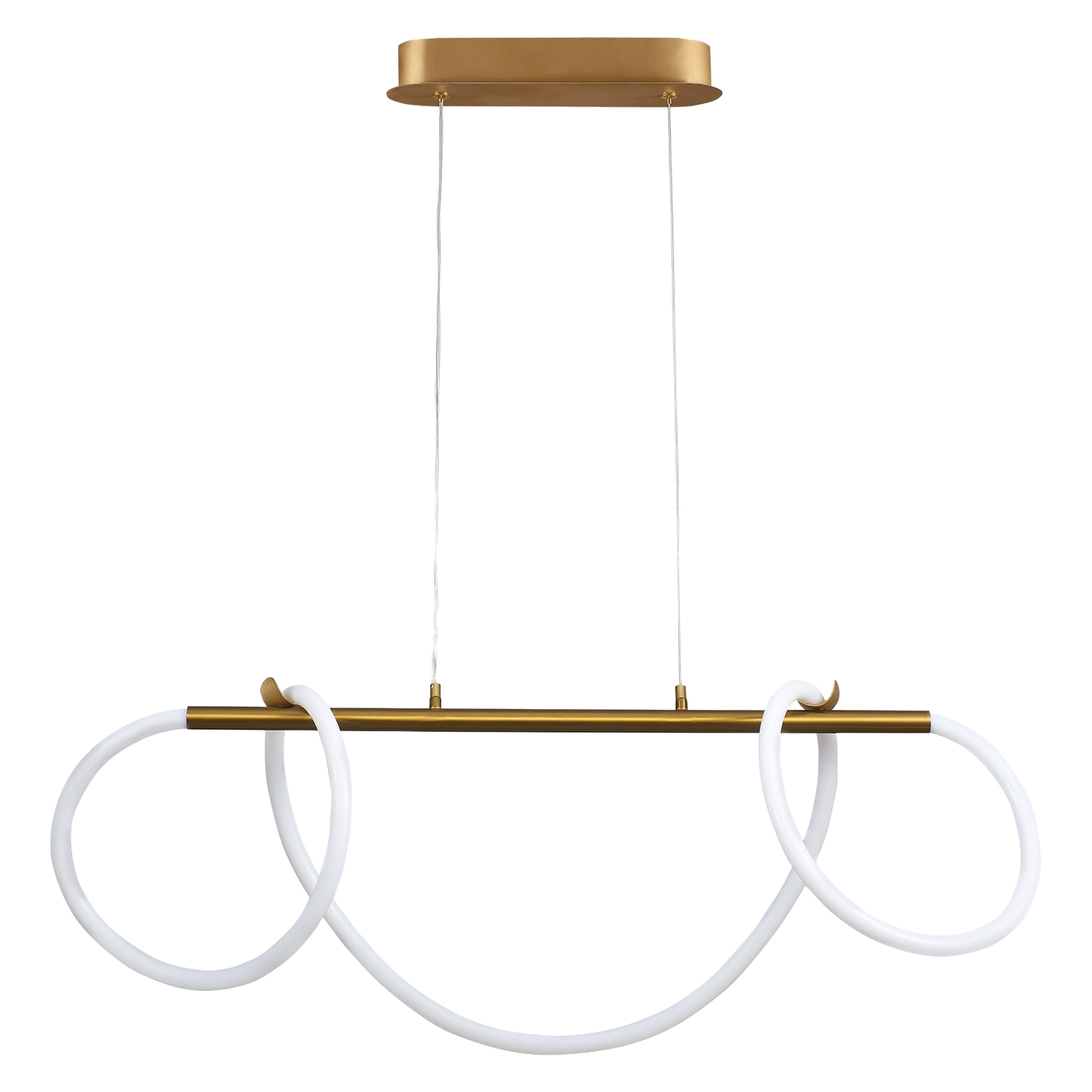 Lampa wisząca LED Sanico Goldlux Emma, 38 W, 4450lm, 4000K, złota