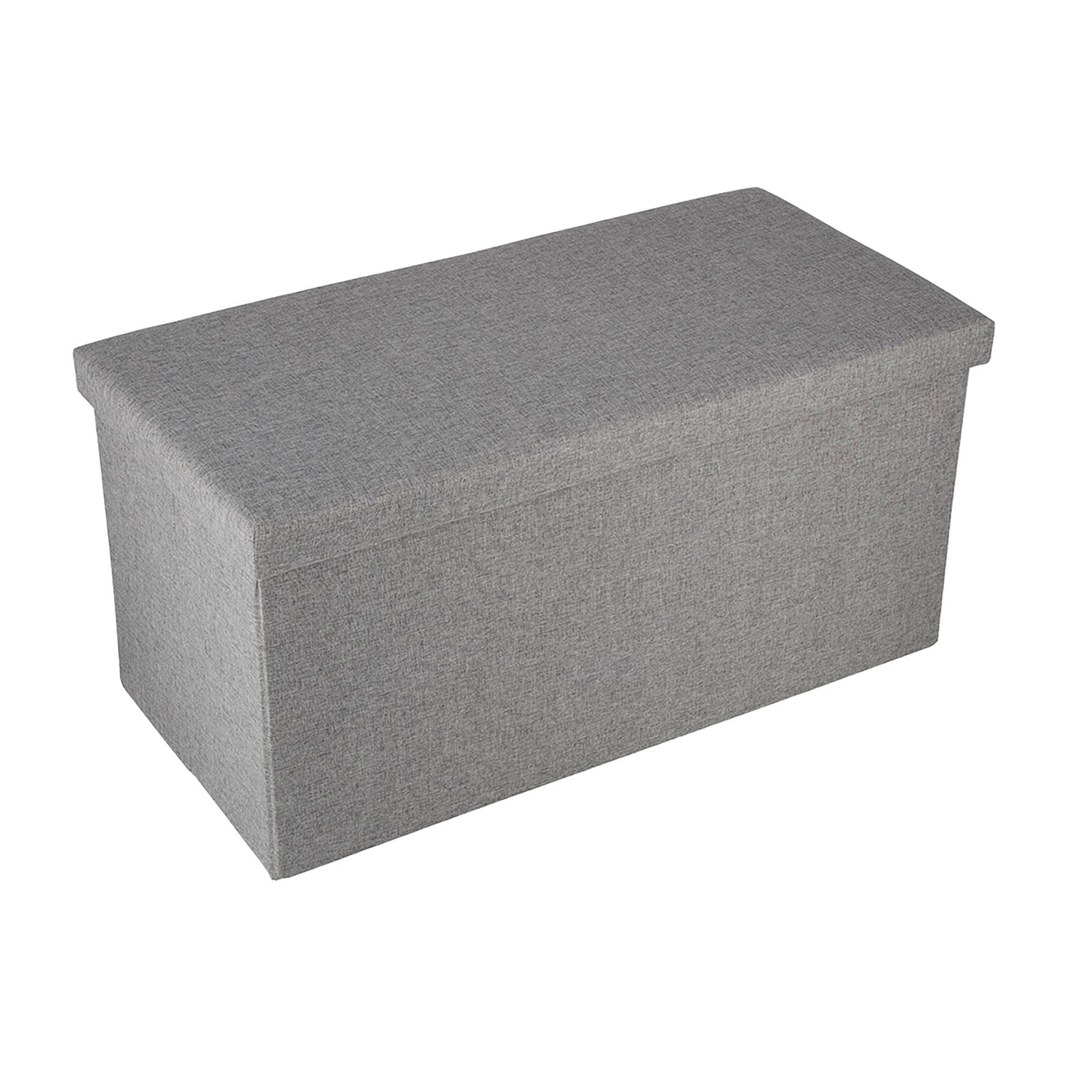 Puf ze schowkiem Smukee Home, 76 x 38 x 38 cm, szary