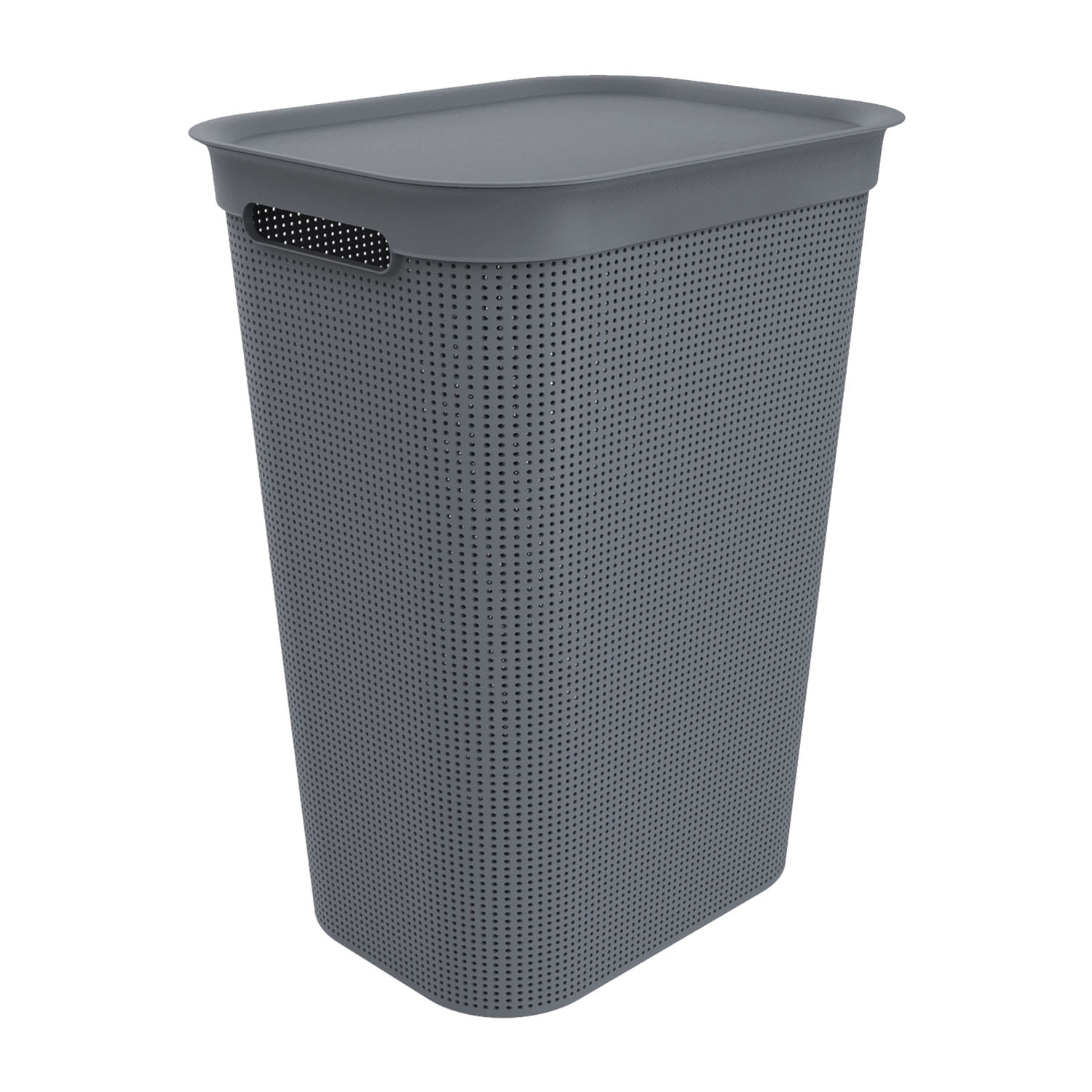 Kosz na pranie Brisen Rotho, 50 L, srebrny