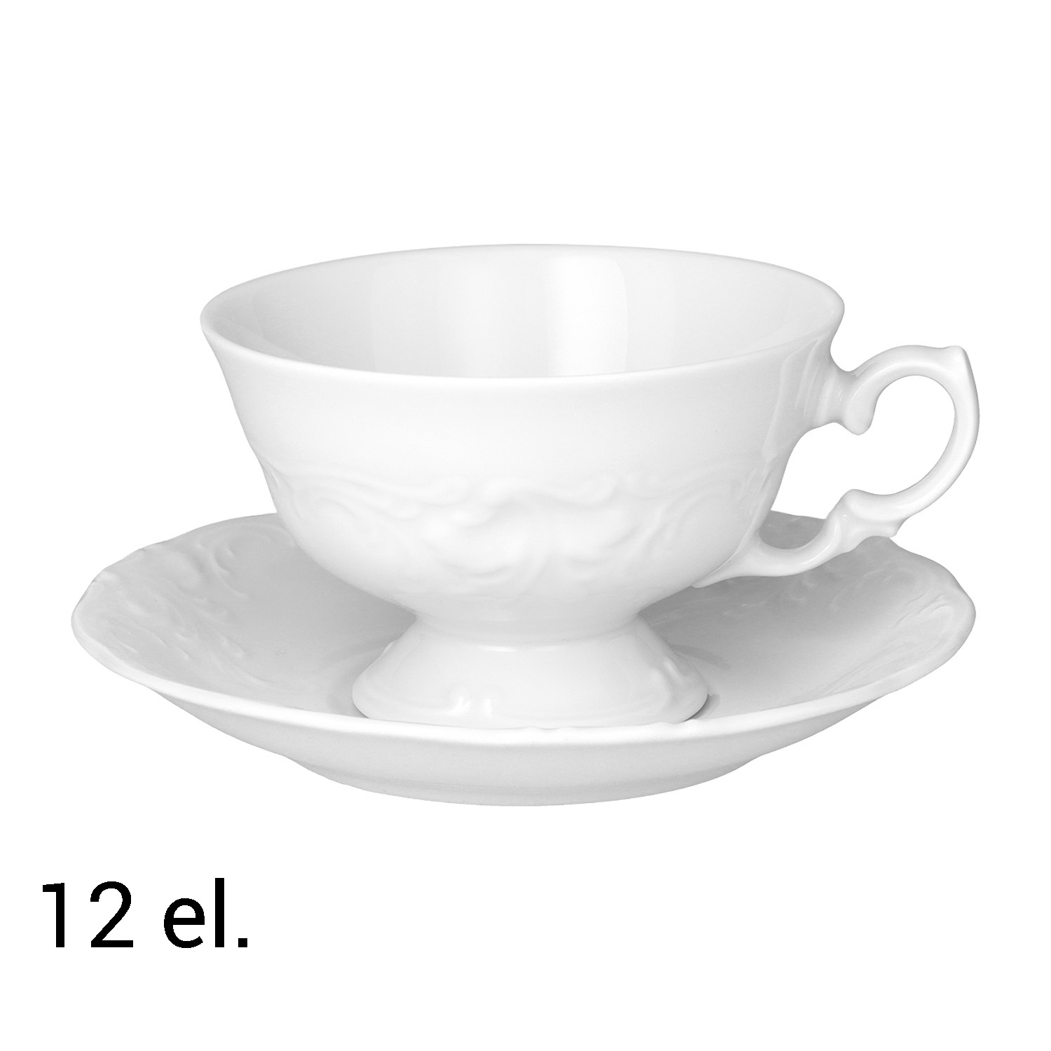 Zestaw kawowy z porcelany Chodzież Fryderyka, 180 ml, 12 elementów