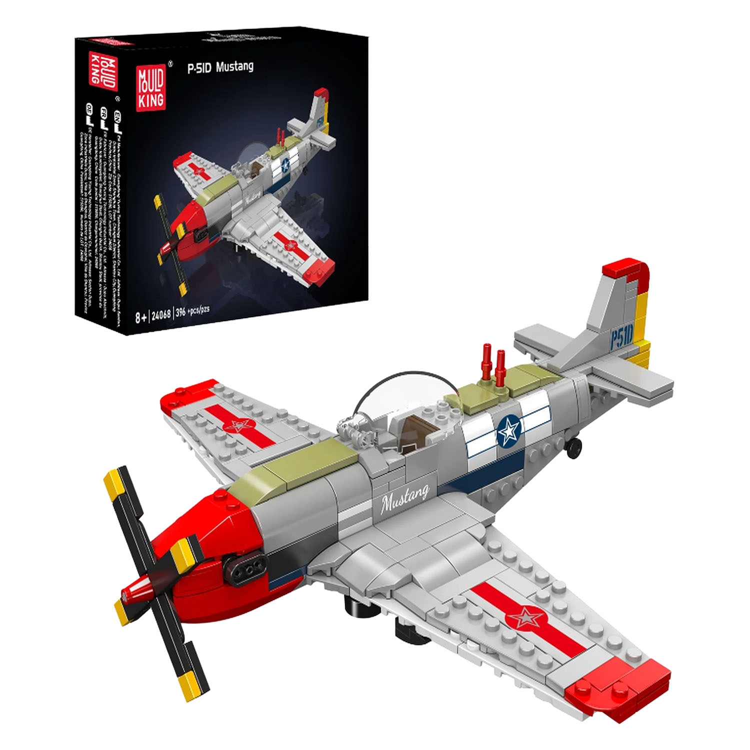 Klocki Mould King 24068 P-51D Mustang, 396 elementów