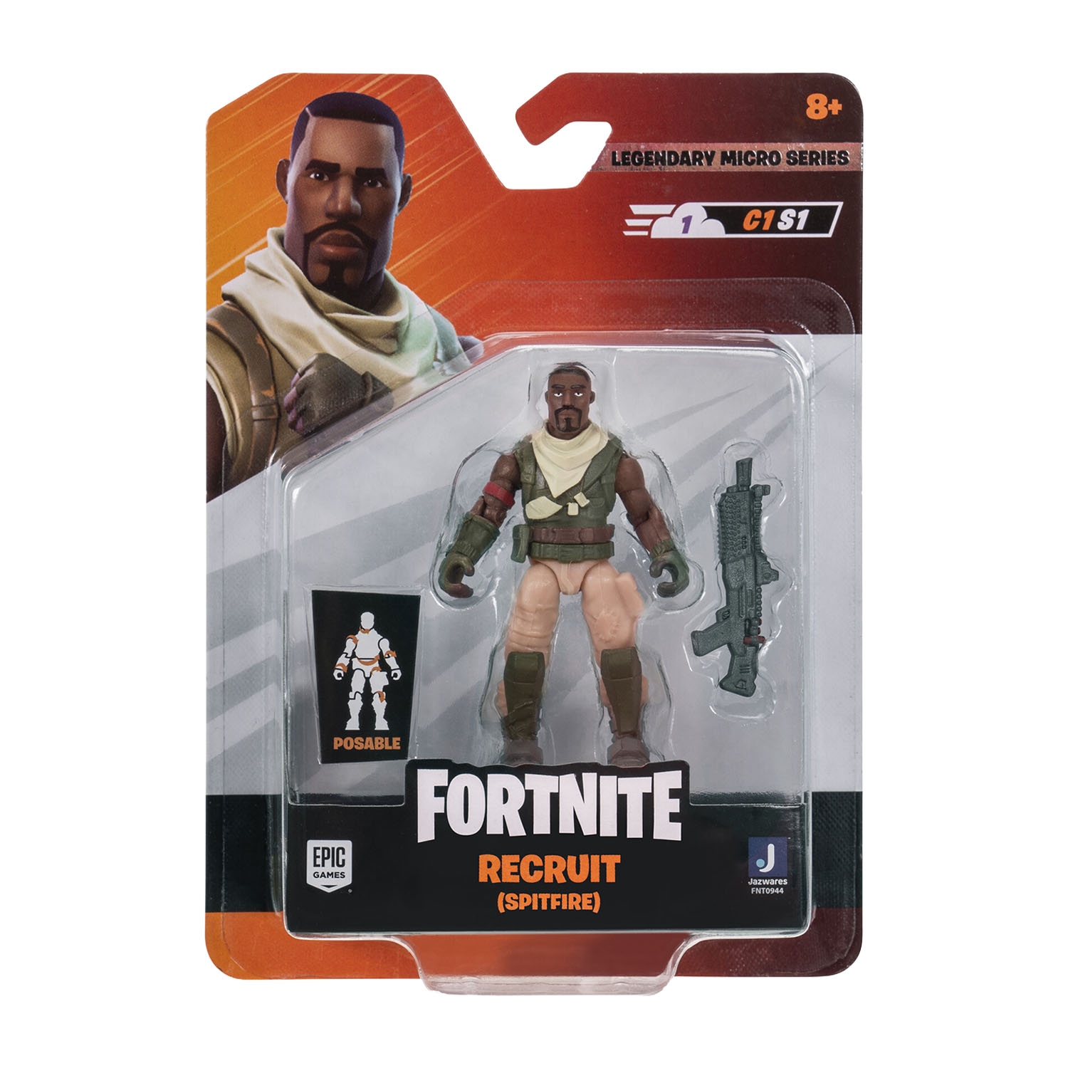 Figurka Fortnite Recruit Spitfire, 6,5 cm, ruchoma
