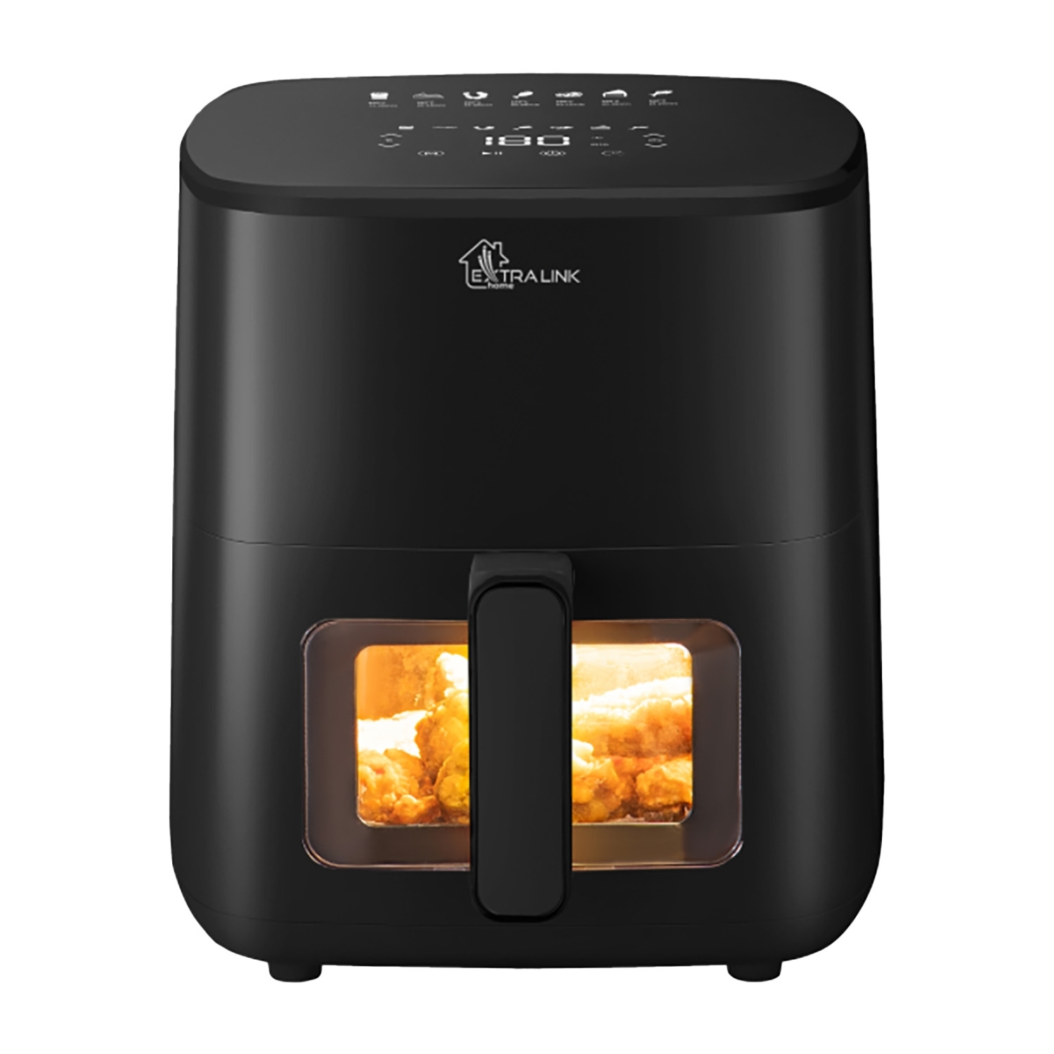 Frytkownica beztłuszczowa z okienkiem Extralink Home, 1400 W, 5 l, czarna