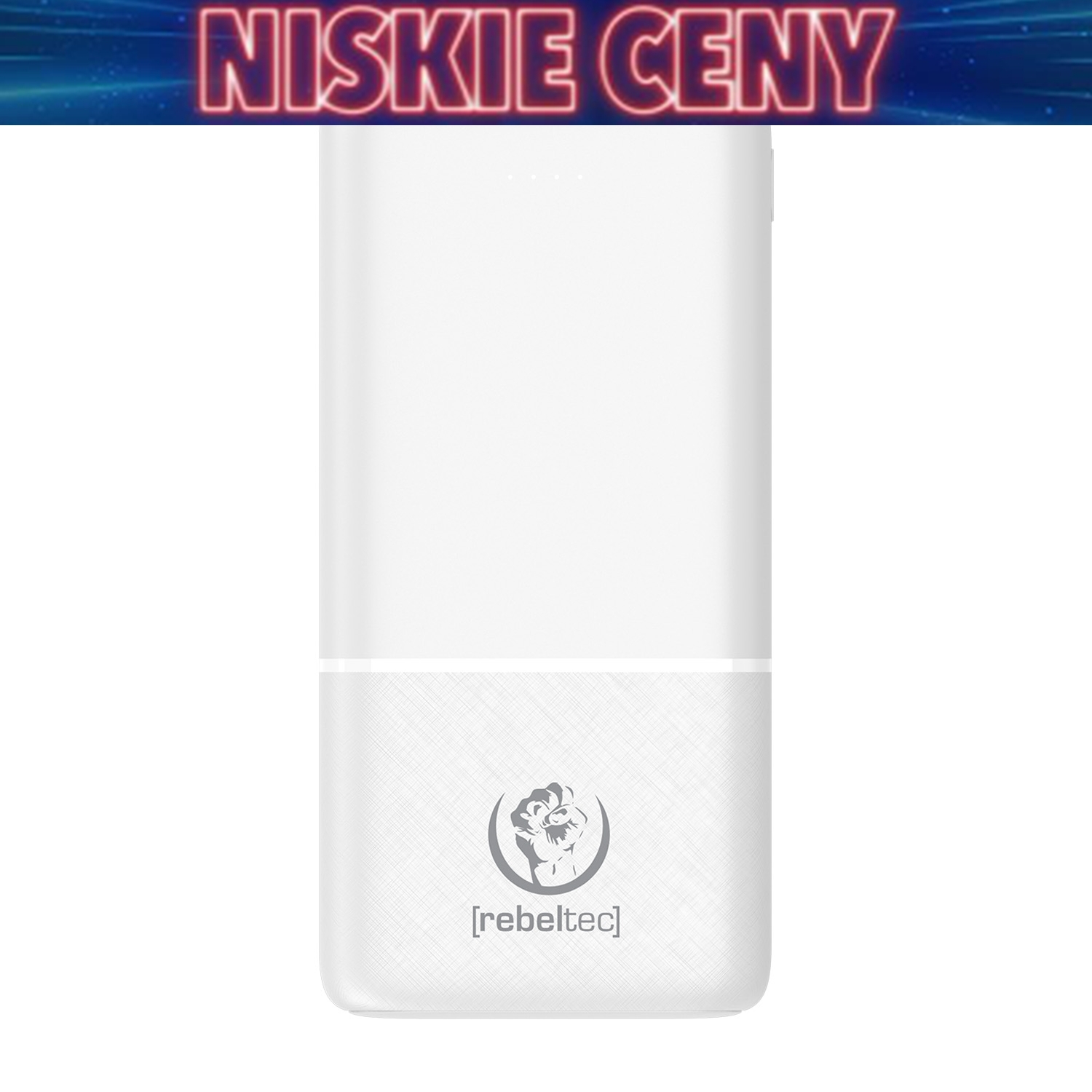 Powerbank Rebeltec P20, 20000 mAh, 10 W, biały