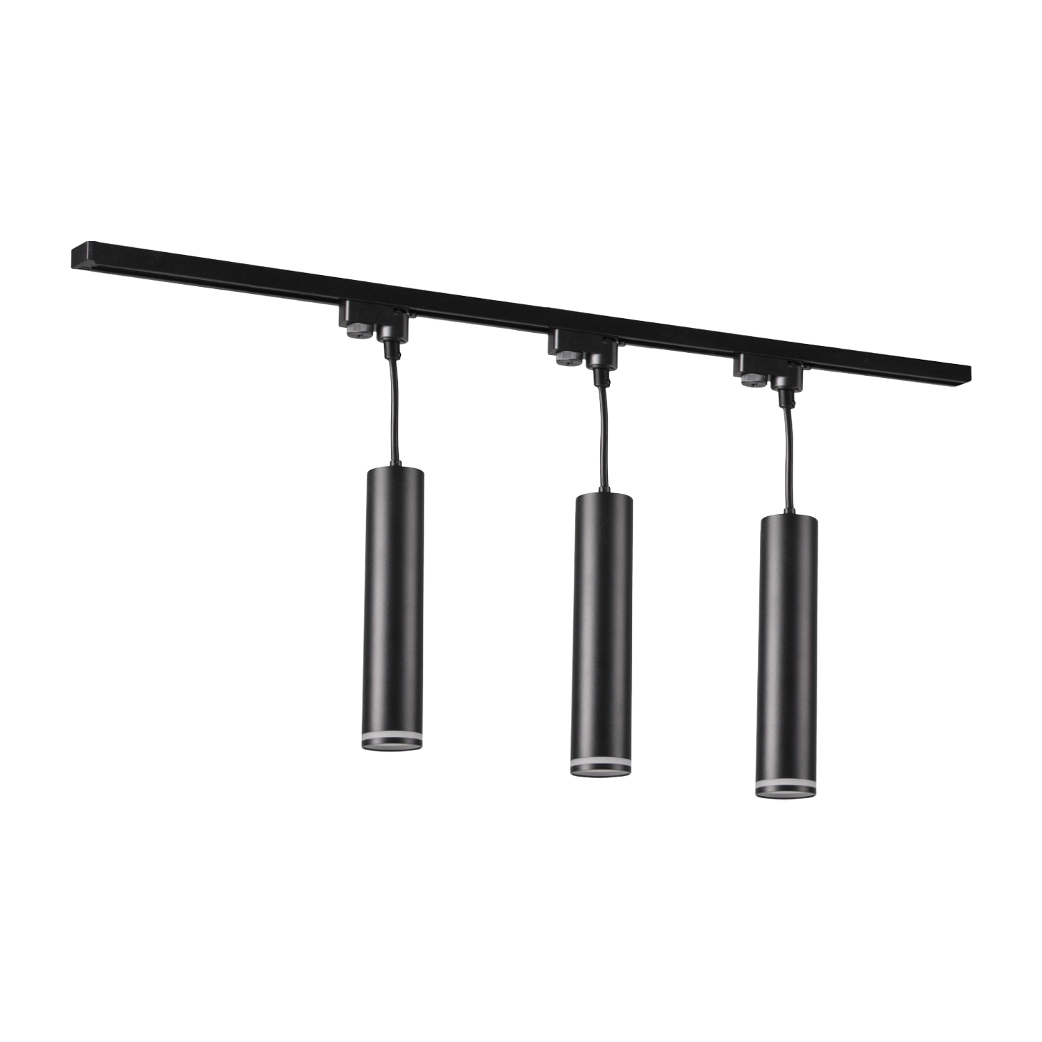 Lampa sufitowa wisząca Sanico Goldlux Paris, na szynie, 3 x 10GU, 1 m, czarna
