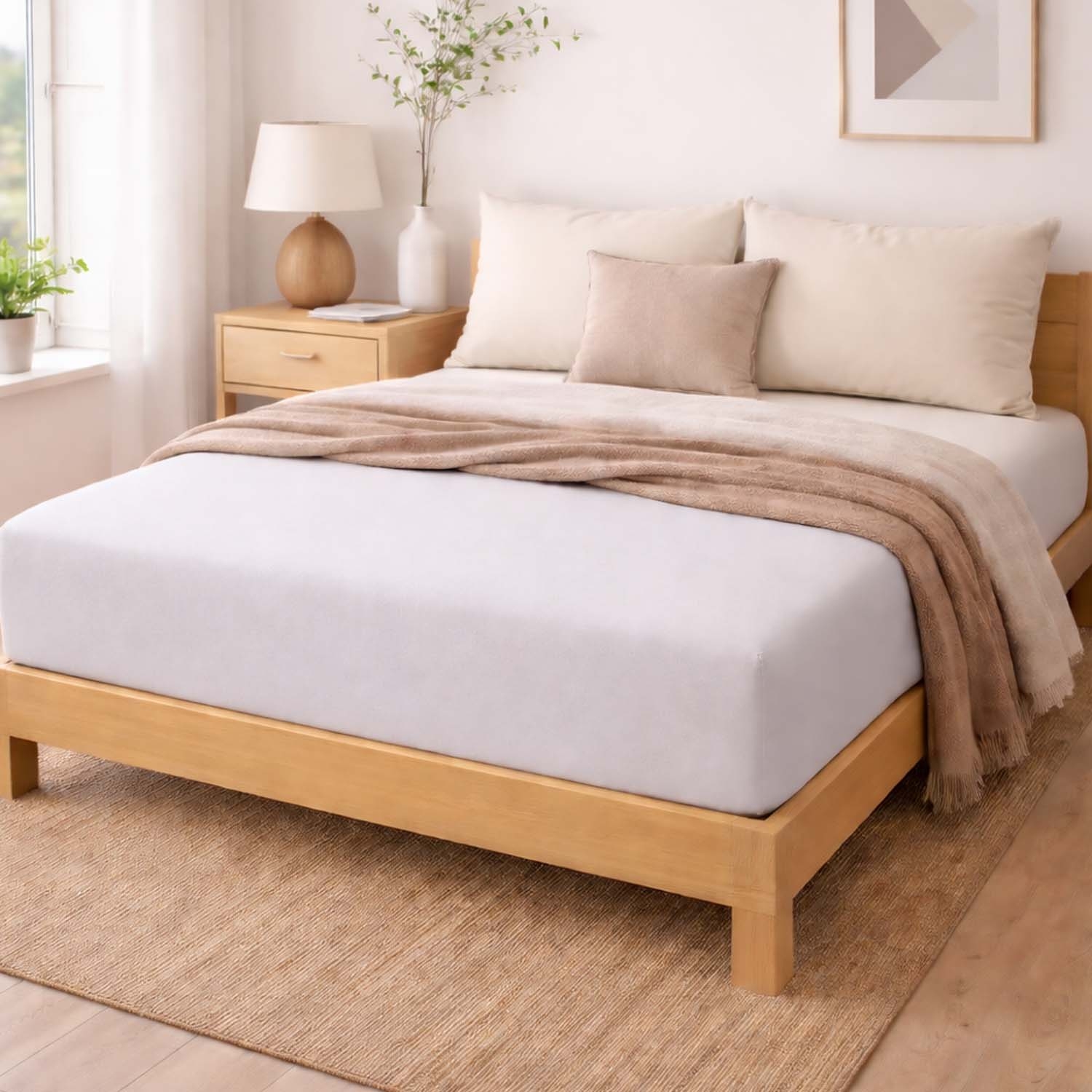 Prześcieradło z gumką 180 x 200 cm Pation Home Nexa, jasnoszare