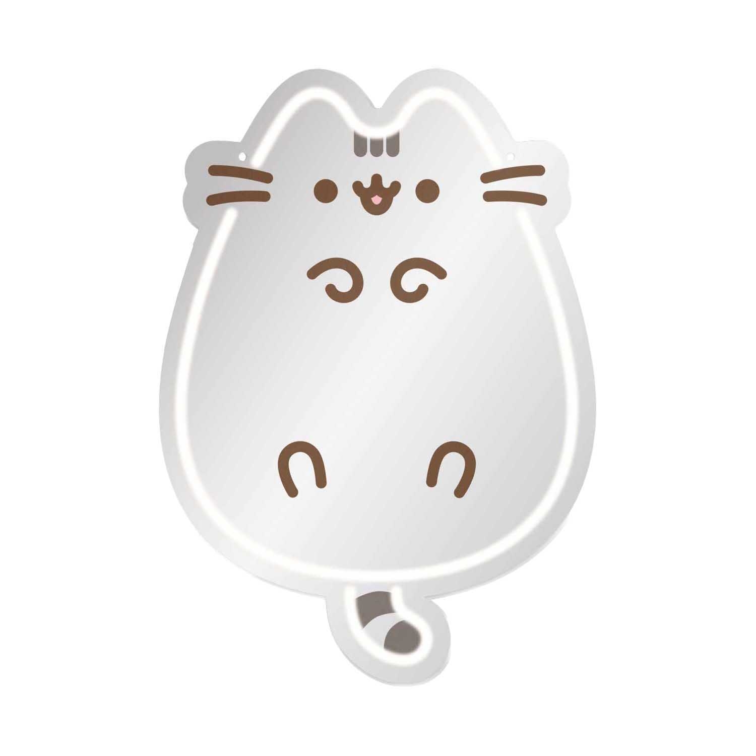Lustro LED Pusheen, uśmiechnięty kot Pusheen