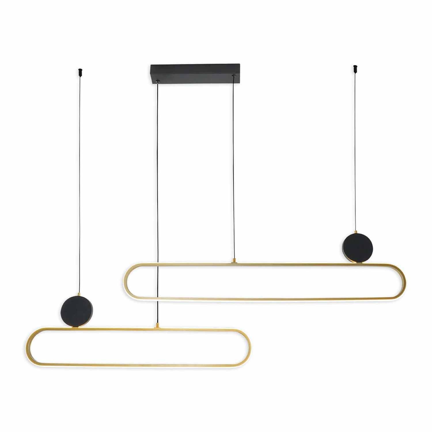 Lampa wisząca LED Sanico Goldlux Florentyna, 48 W, 4000K, złoto-czarna