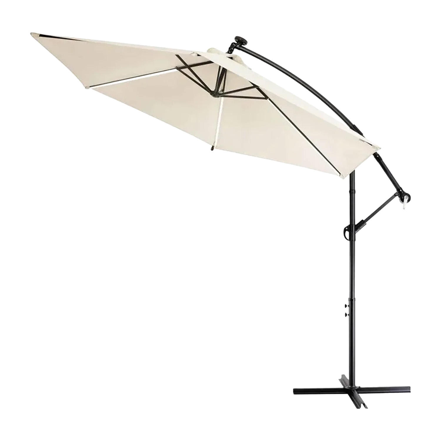 Parasol ogrodowy Black Forest, 300 cm, na wysięgniku, bez boczków, beżowy
