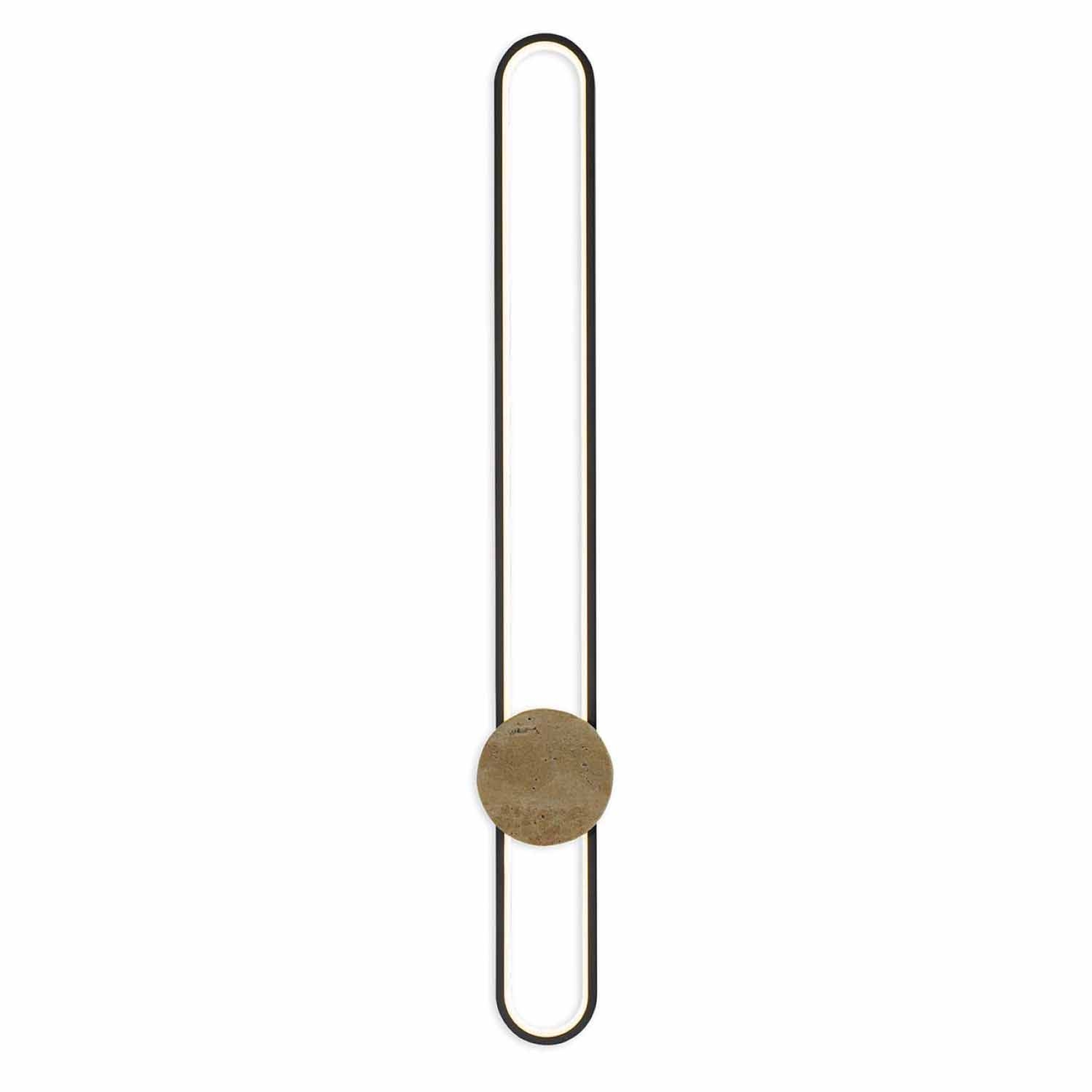 Lampa ścienna LED Sanico Goldlux Florentyna, 24 W, 4000K, trawertyn, czarna