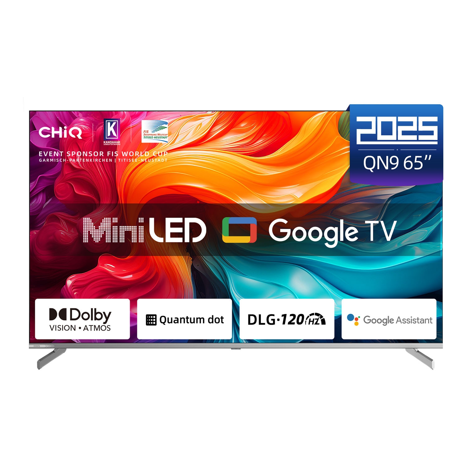 Telewizor 65'' CHiQ M65QN9V MiniLED, Google TV, 4K UHD, szary