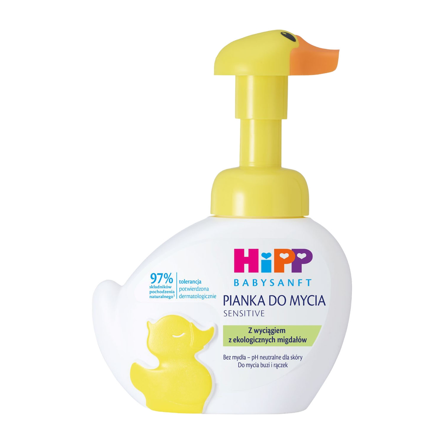 Pianka-kaczuszka do mycia twarzy i rąk HIPP Babysanft Sensitive, 250 ml