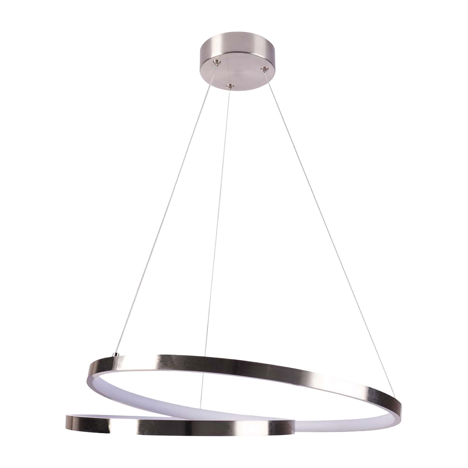 Lampa wisząca LED Sanico Goldlux Zefira, 50 cm, 4000K, nikiel