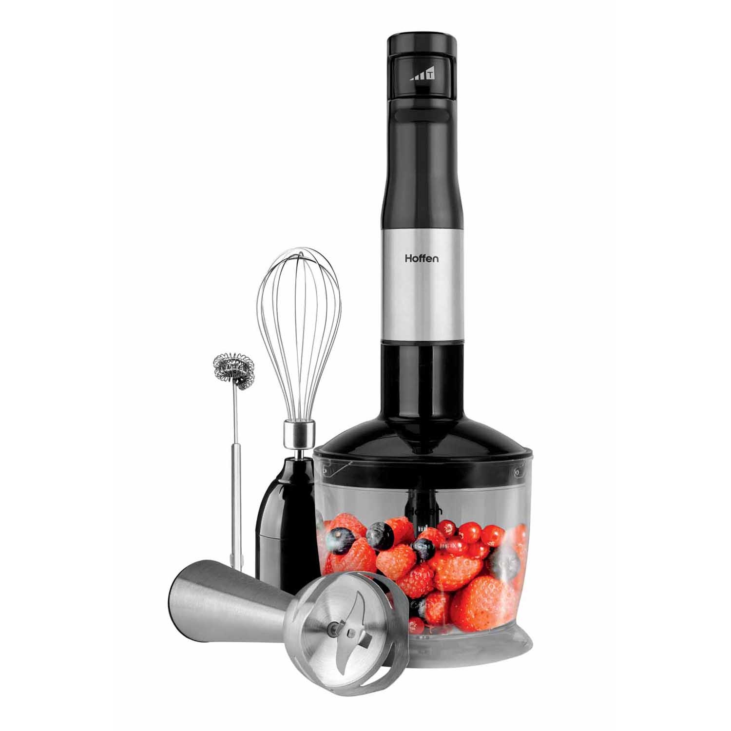 Blender ręczny 4 w 1 Hoffen, 1200 W, 4 końcówki, czarny