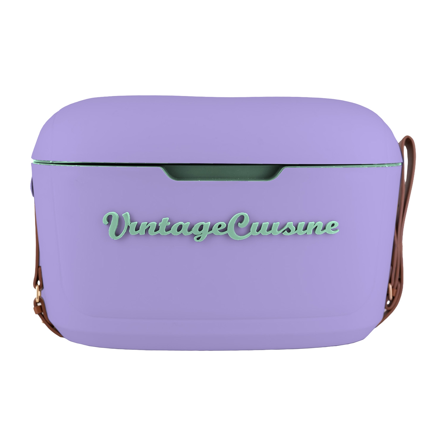 Lodówka turystyczna Vintage Cuisine, 18,8 l, z paskiem do przenoszenia, fioletowa