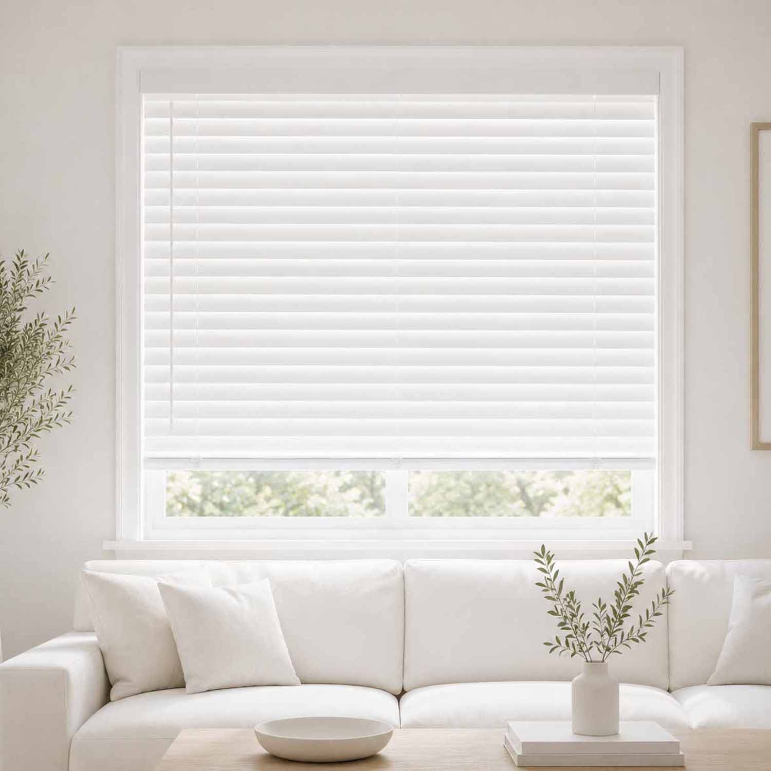 Żaluzja drewnopodobna Decoteam, 60 x 140 cm, biała