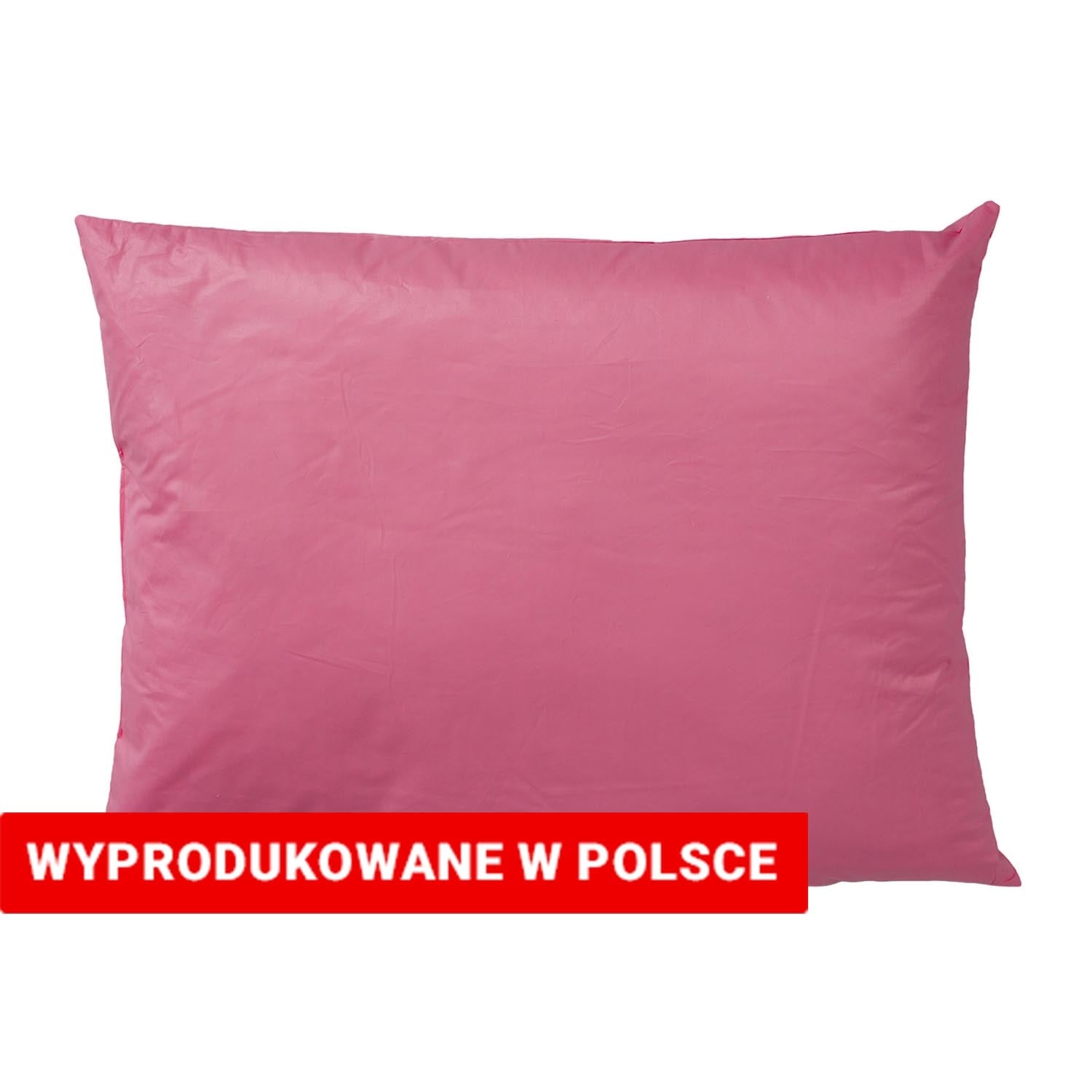 Poduszka puchowa 70 x 80 cm AMW, kaczy puch i pierze, różowa