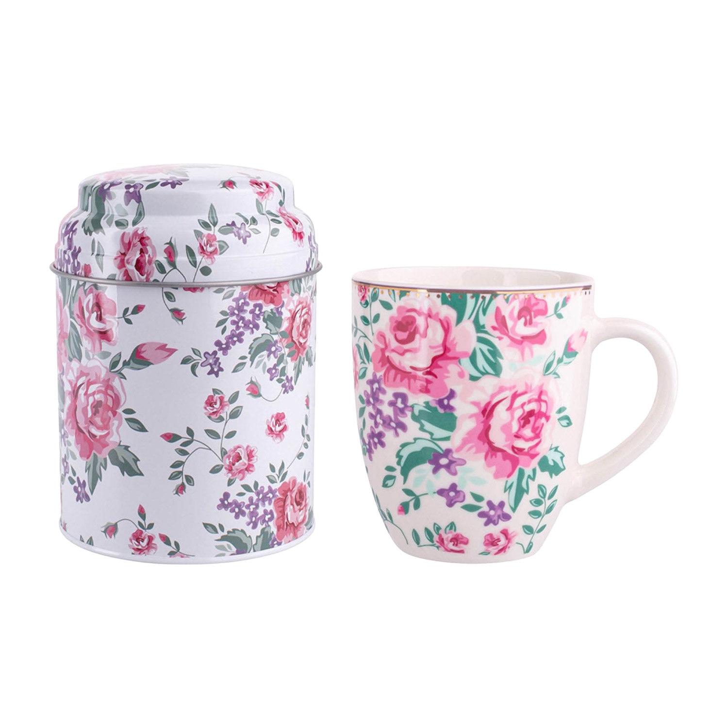 Zestaw prezentowy z kubkiem Altom Design Charlotta, 300 ml, z puszką