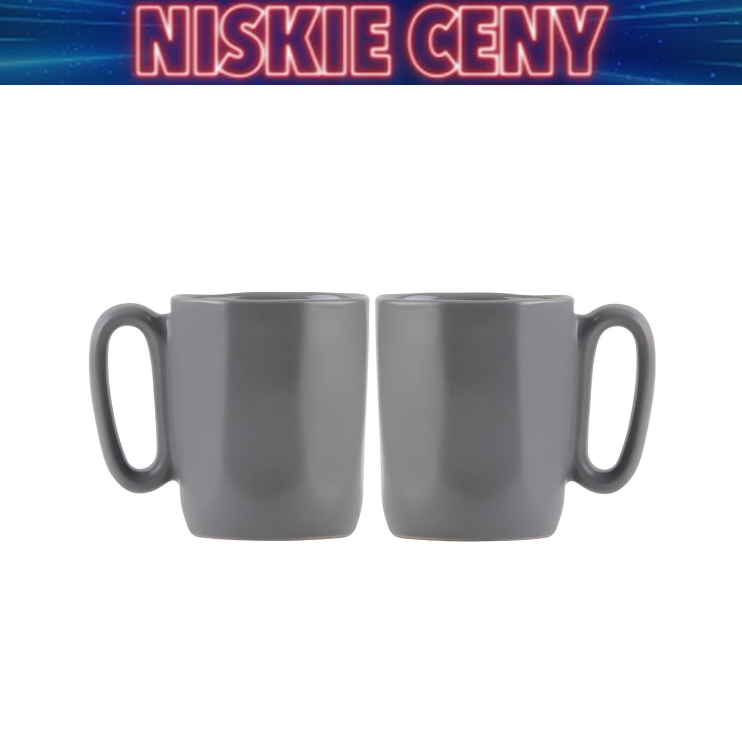Kubki ceramiczne do espresso Vialli Design Fuori, 80 ml, 2 sztuki, szare