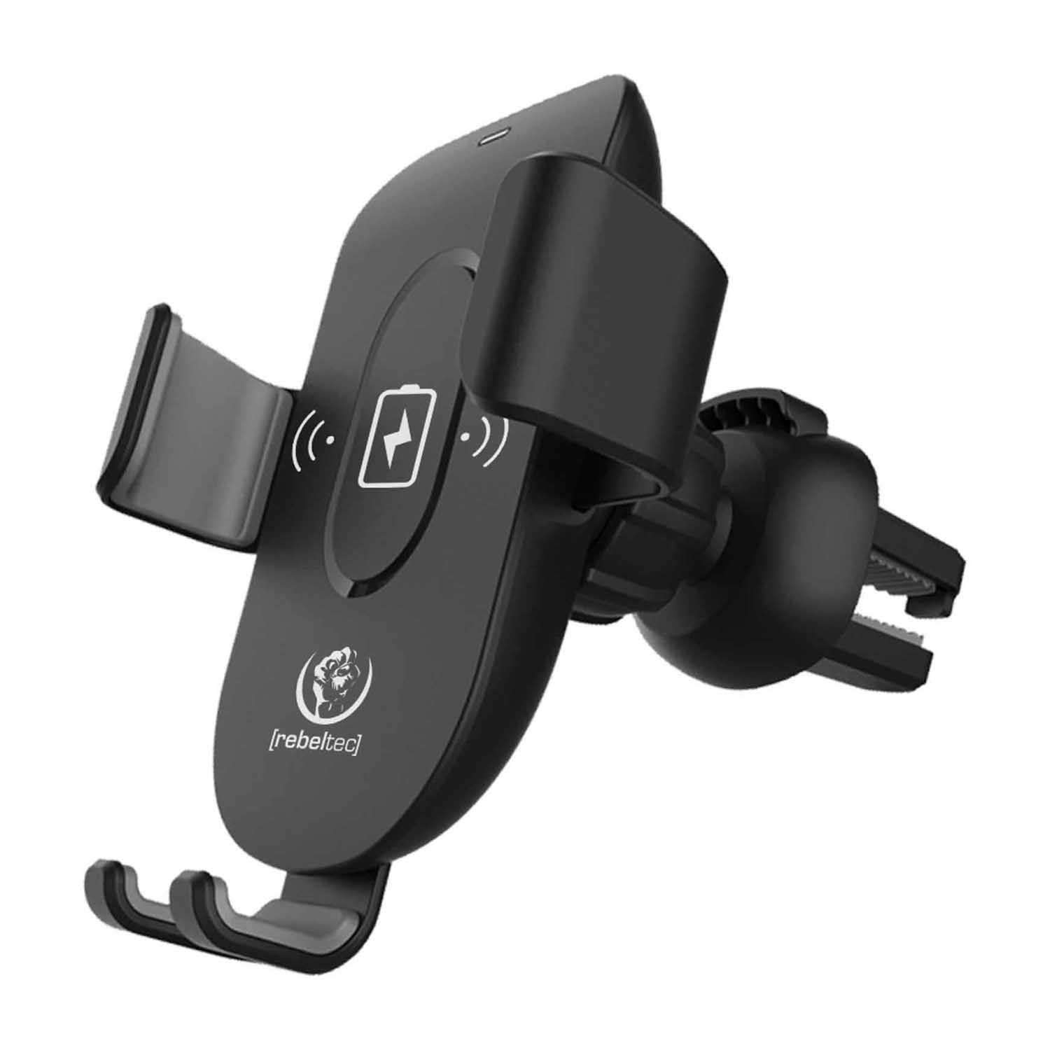 Indukcyjna ładowarka samochodowa Rebeltec C25, QI, 15 W, czarna