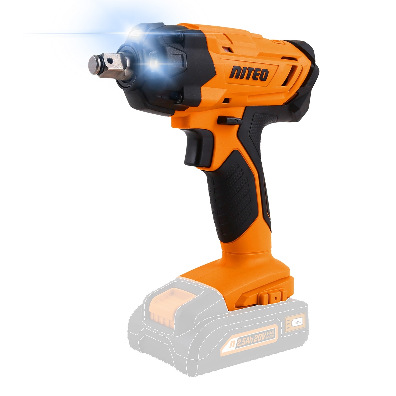 Akumulatorowy klucz udarowy Niteo 20 V Max, 20 V