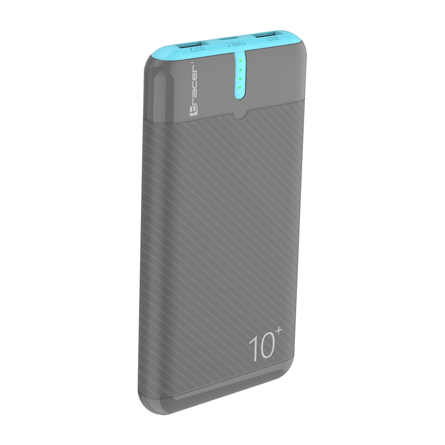 Powerbank Tracer EnerGo, 10000 mAh, szaro-niebieski