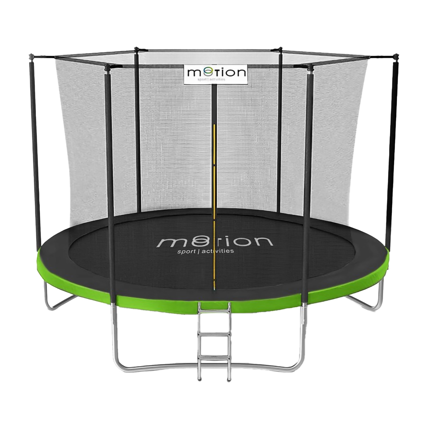 Trampolina Jumi Motion 8FT, 244 cm, z siatką wewnętrzną, zielona