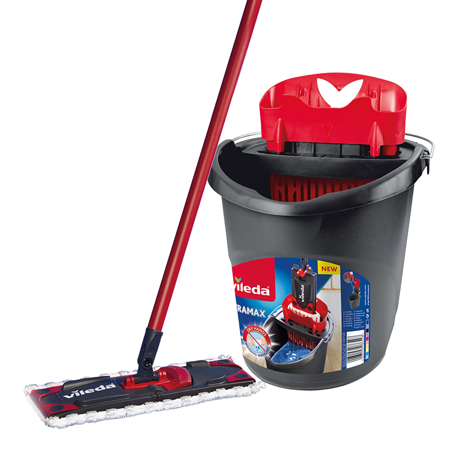 Mop Vileda Ultramax, z zestawem produktów do sprzątania