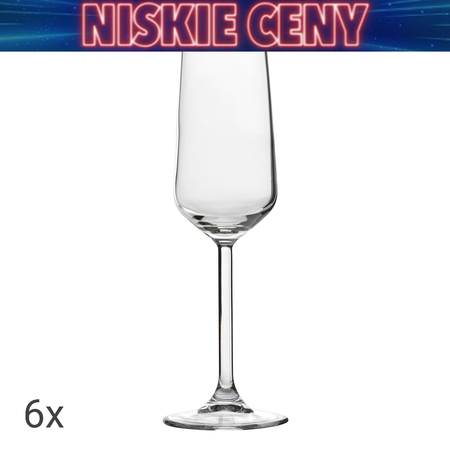Komplet 6 kieliszków Pasabahce Allegra, 195 ml, do szampana