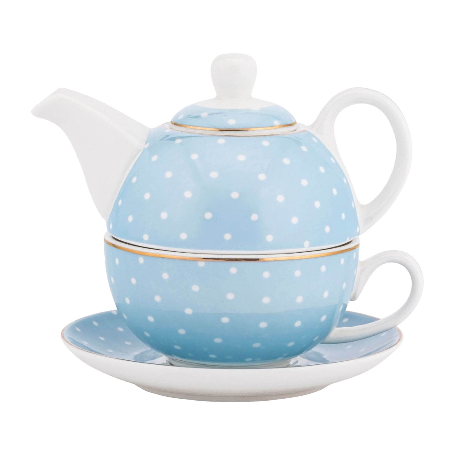 Zestaw do herbaty Altom Design Natalie Blue, w opasce, niebieski